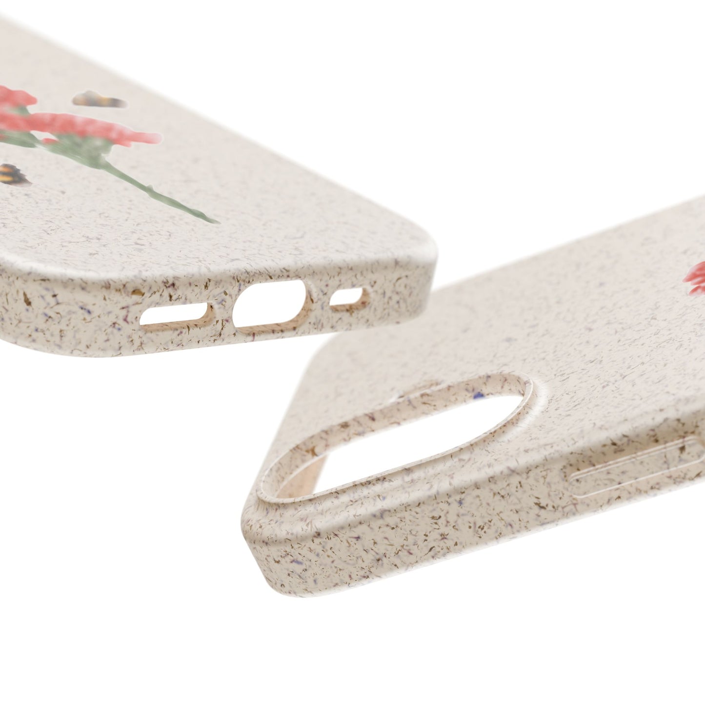Red Carnations Biodegradable Bamboo Phone Case