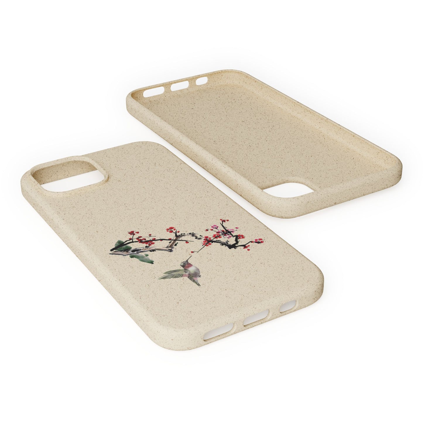Plum Blossoms Biodegradable Bamboo Phone Case