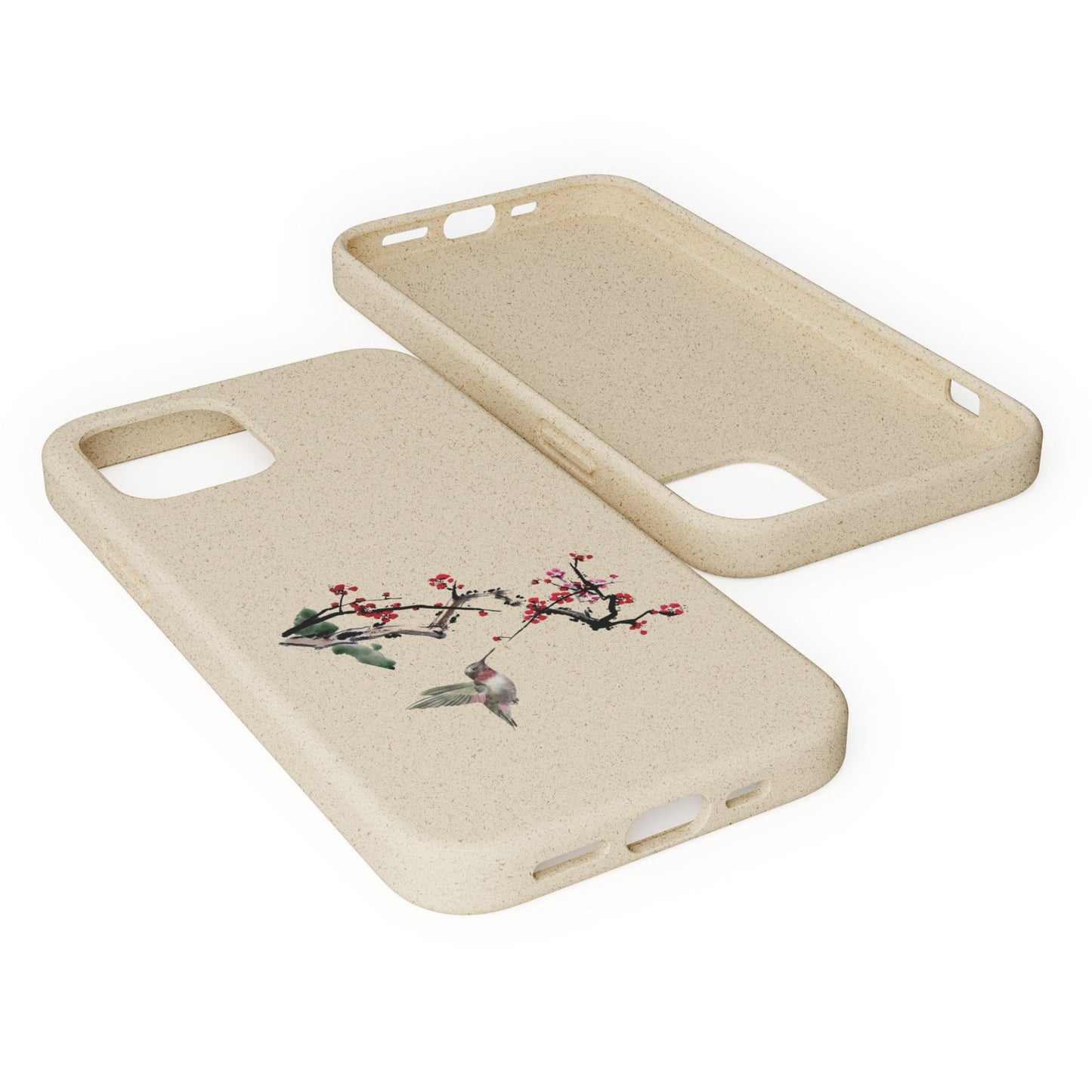 Plum Blossoms Biodegradable Bamboo Phone Case