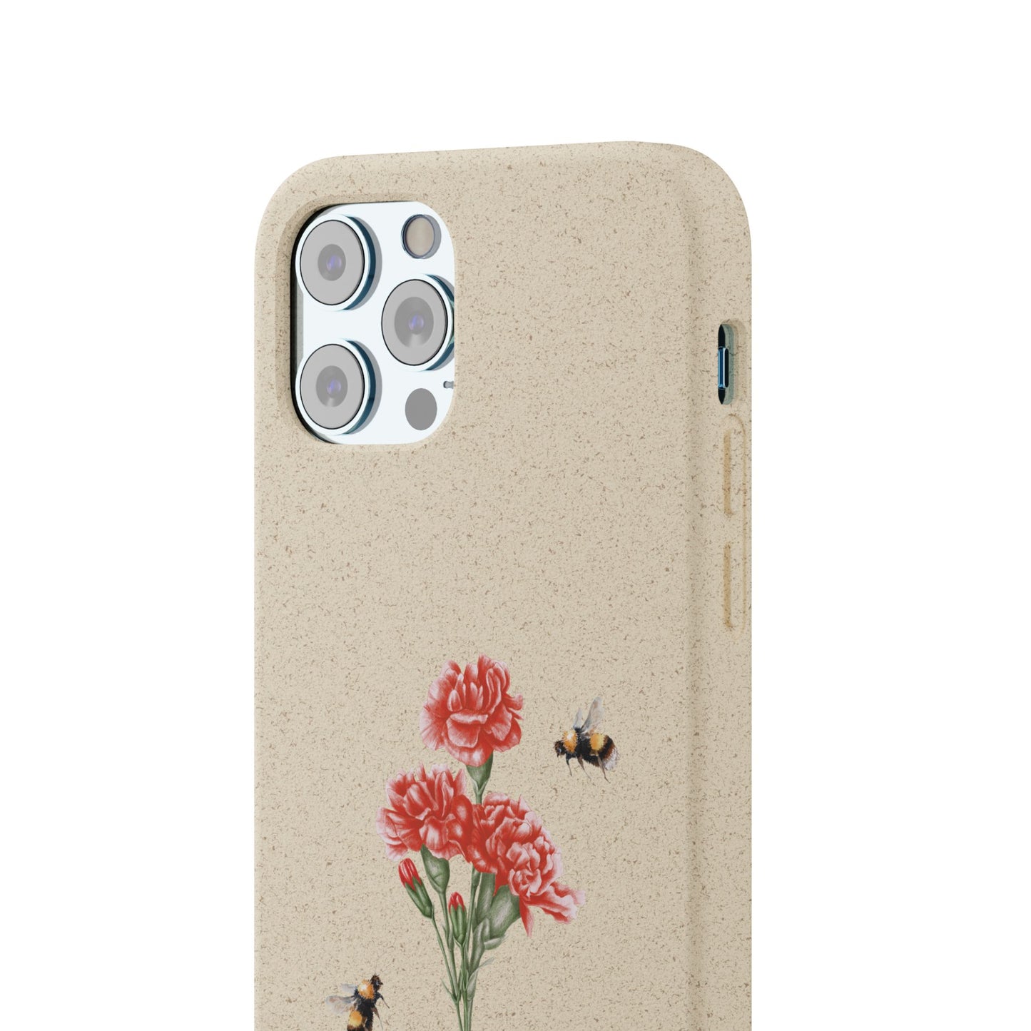 Red Carnations Biodegradable Bamboo Phone Case