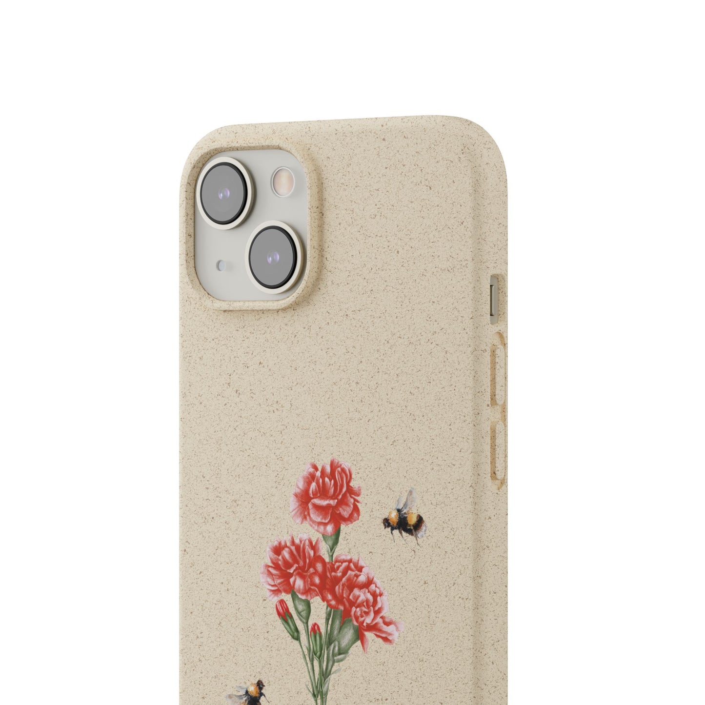 Red Carnations Biodegradable Bamboo Phone Case