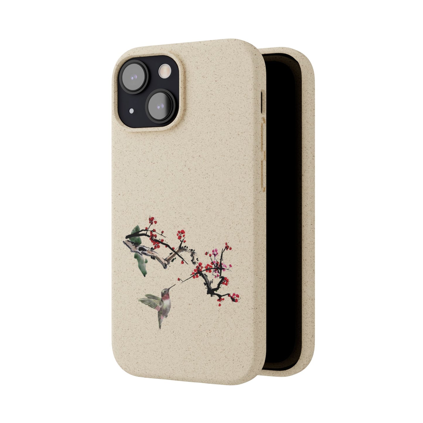 Plum Blossoms Biodegradable Bamboo Phone Case