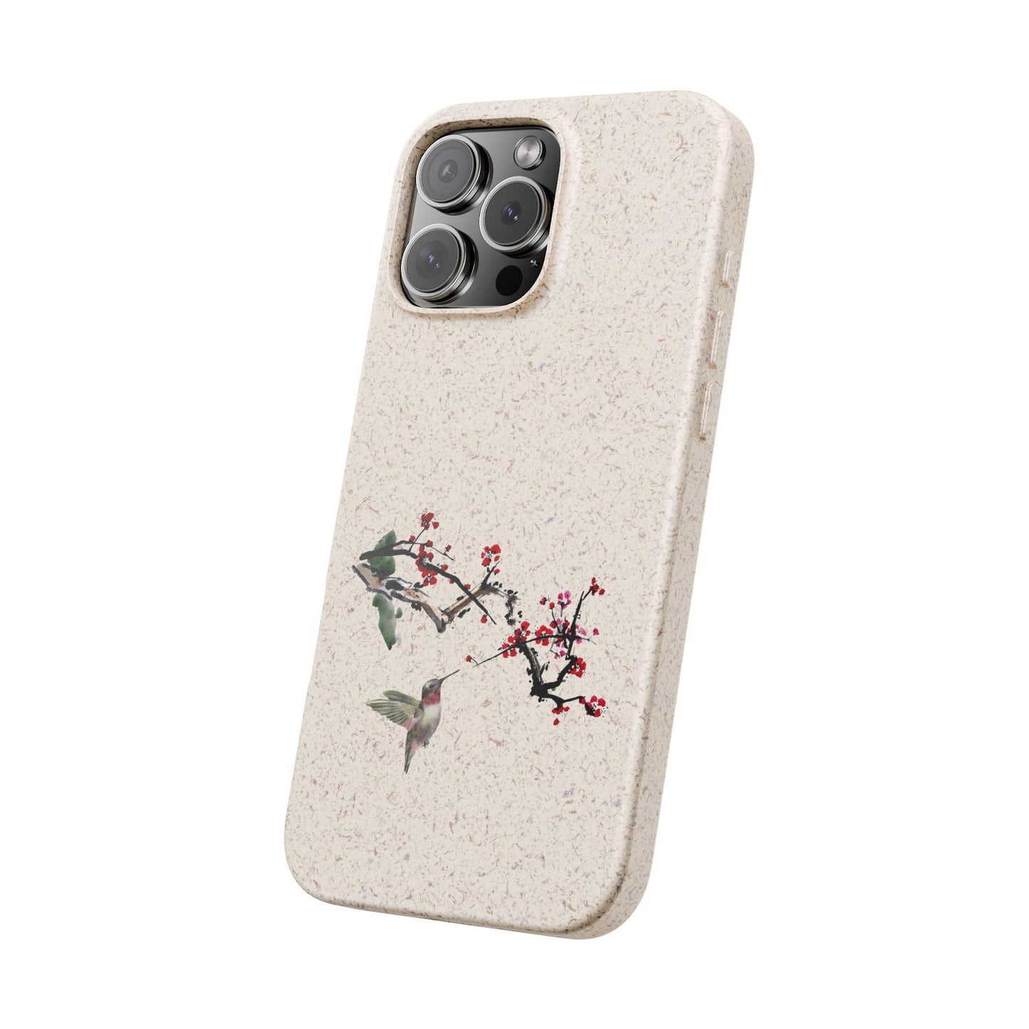 Plum Blossoms Biodegradable Bamboo Phone Case
