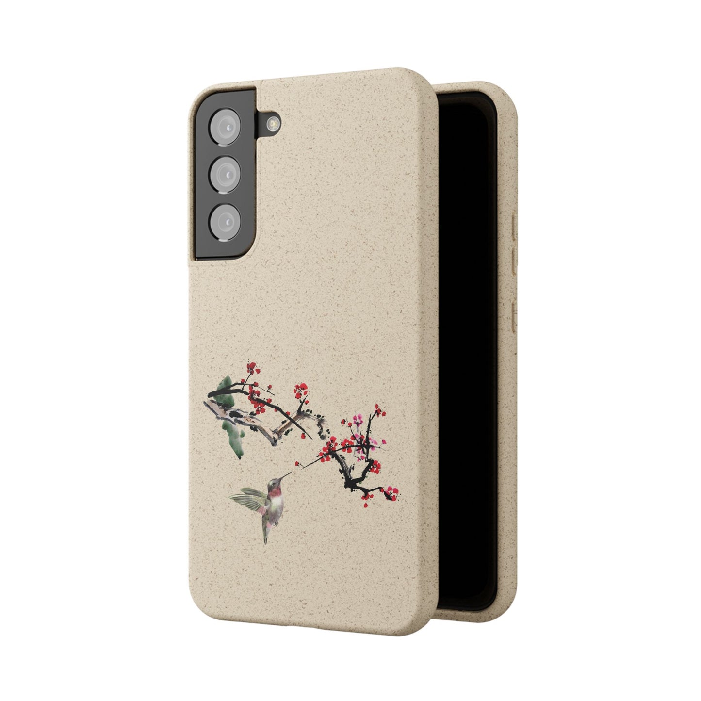 Plum Blossoms Biodegradable Bamboo Phone Case