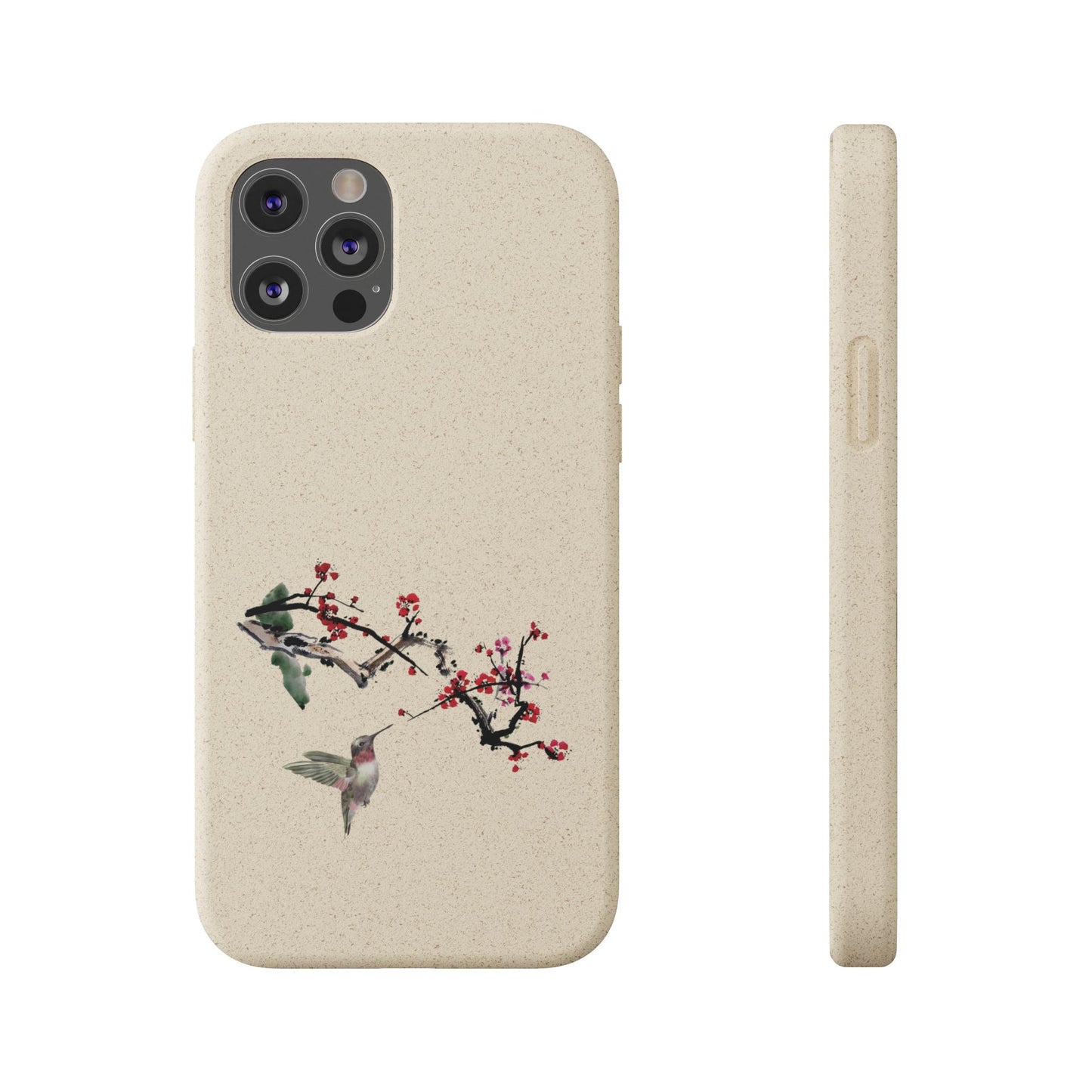 Plum Blossoms Biodegradable Bamboo Phone Case