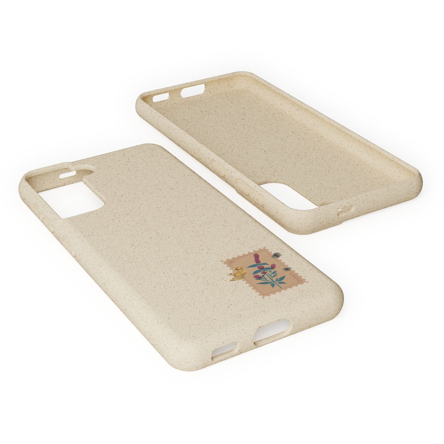 Timbre Menthe Poivrée Coque de Téléphone en Bambou Biodégradable