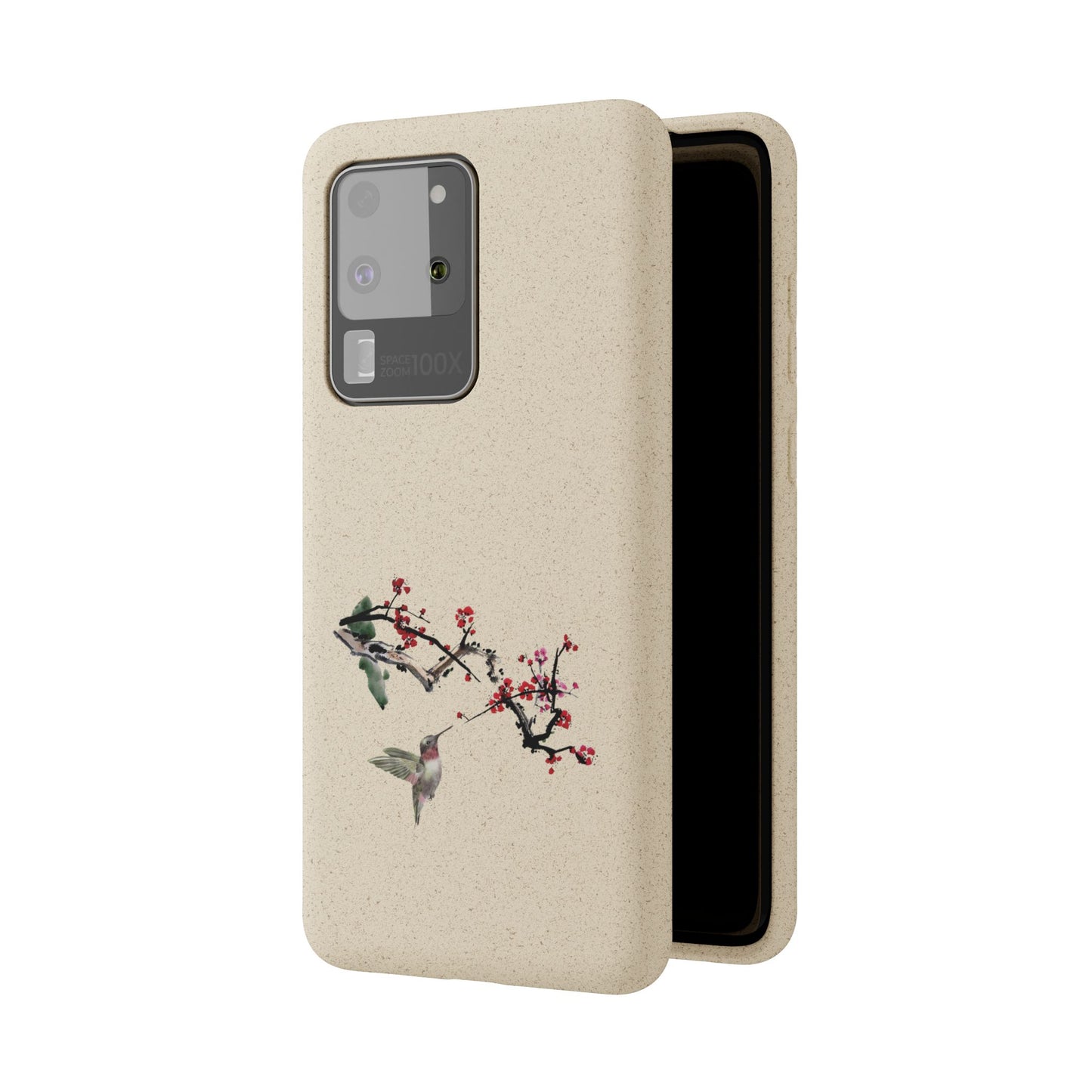 Plum Blossoms Biodegradable Bamboo Phone Case