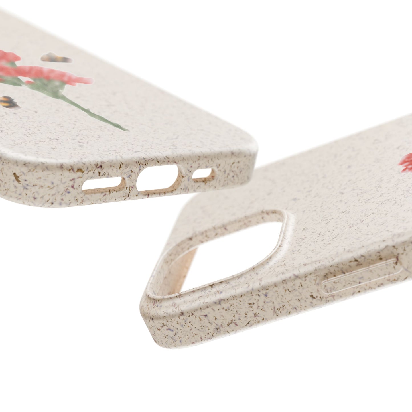Red Carnations Biodegradable Bamboo Phone Case