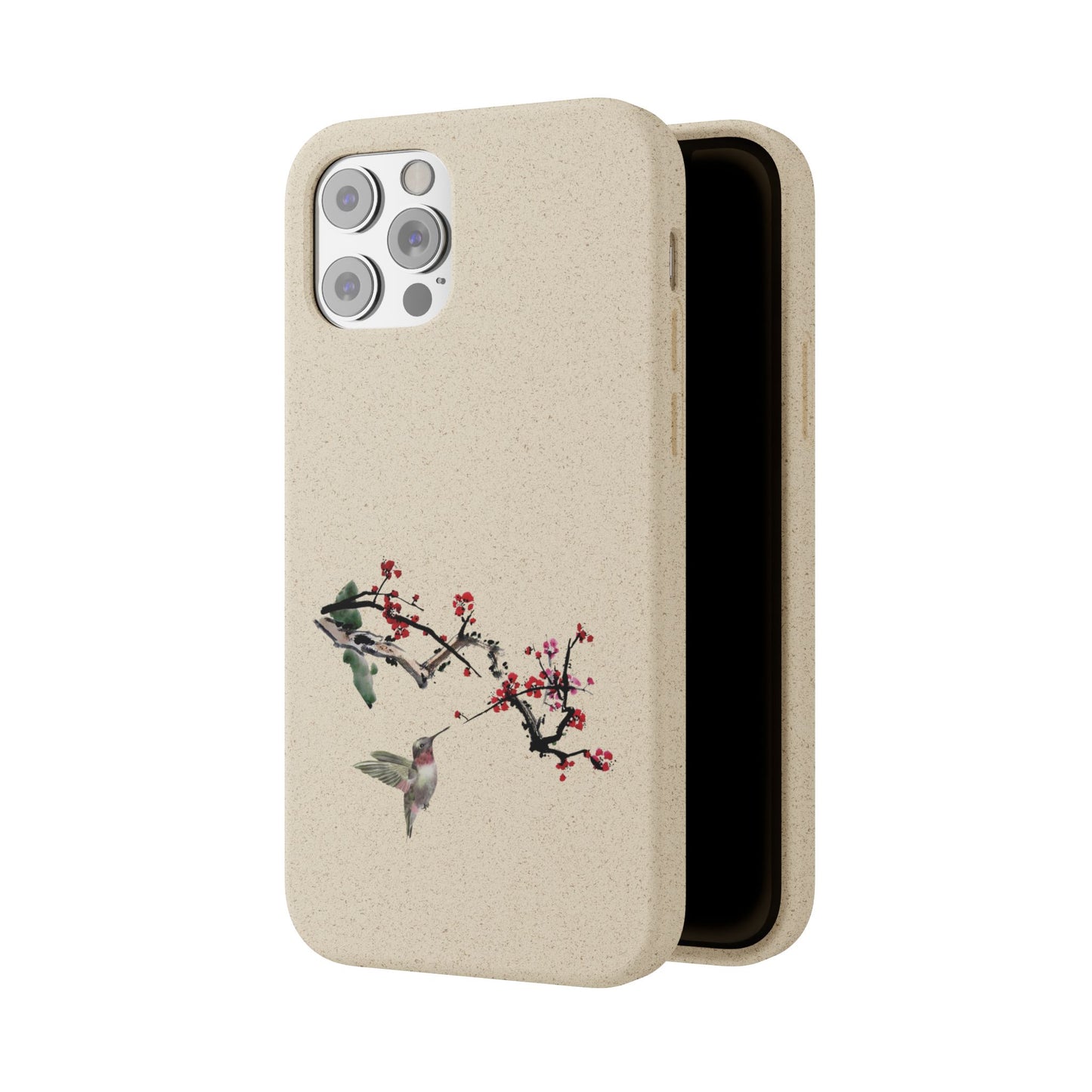 Plum Blossoms Biodegradable Bamboo Phone Case