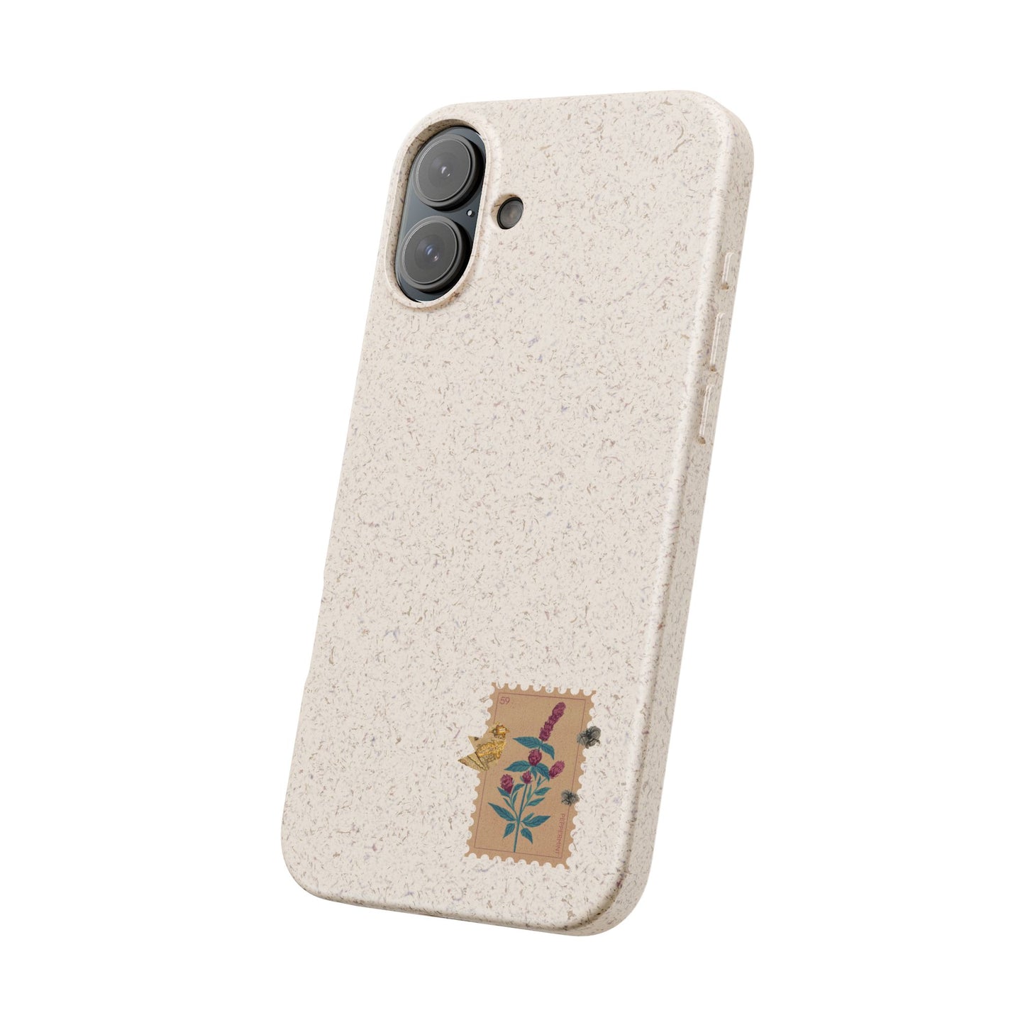 Timbre Menthe Poivrée Coque de Téléphone en Bambou Biodégradable