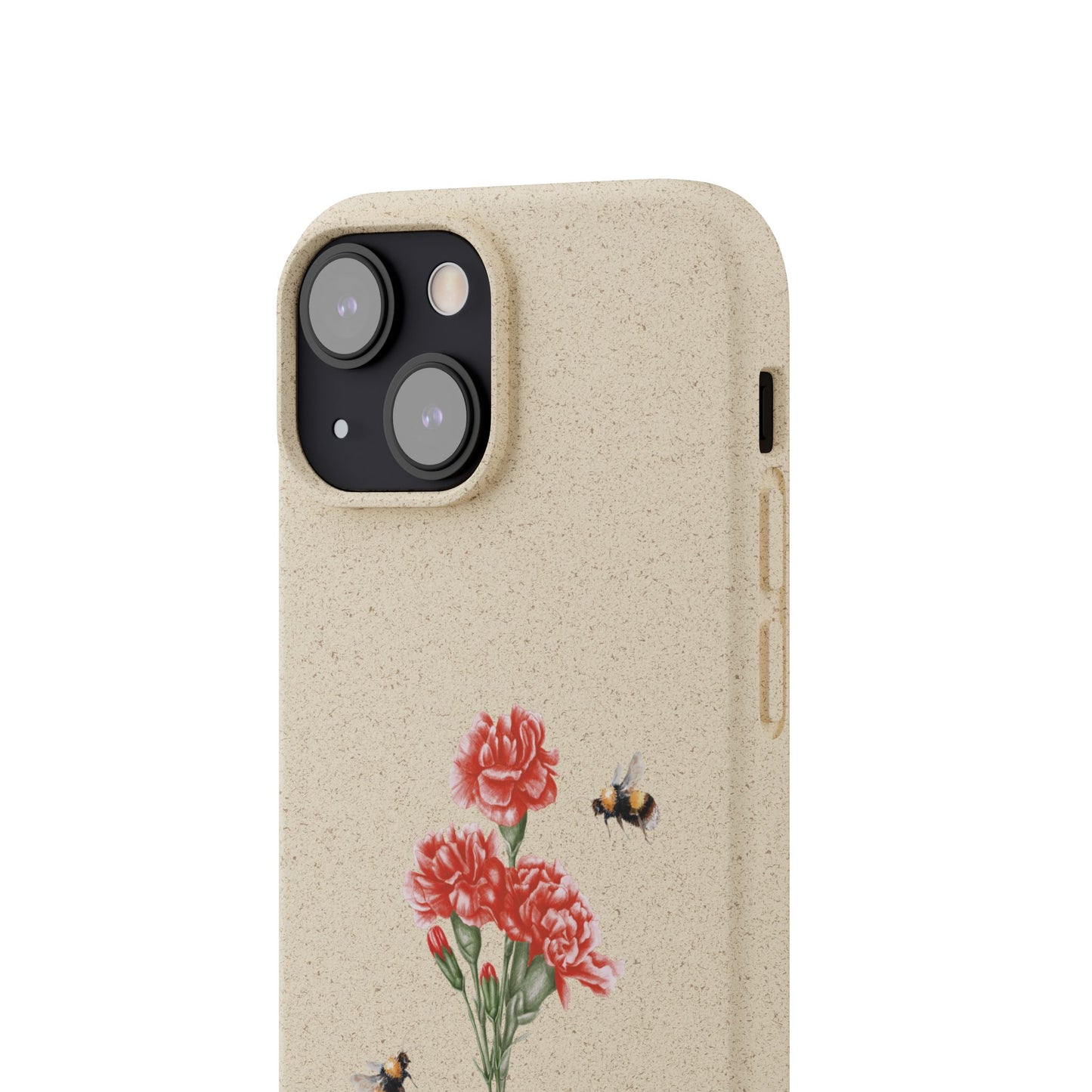 Red Carnations Biodegradable Bamboo Phone Case