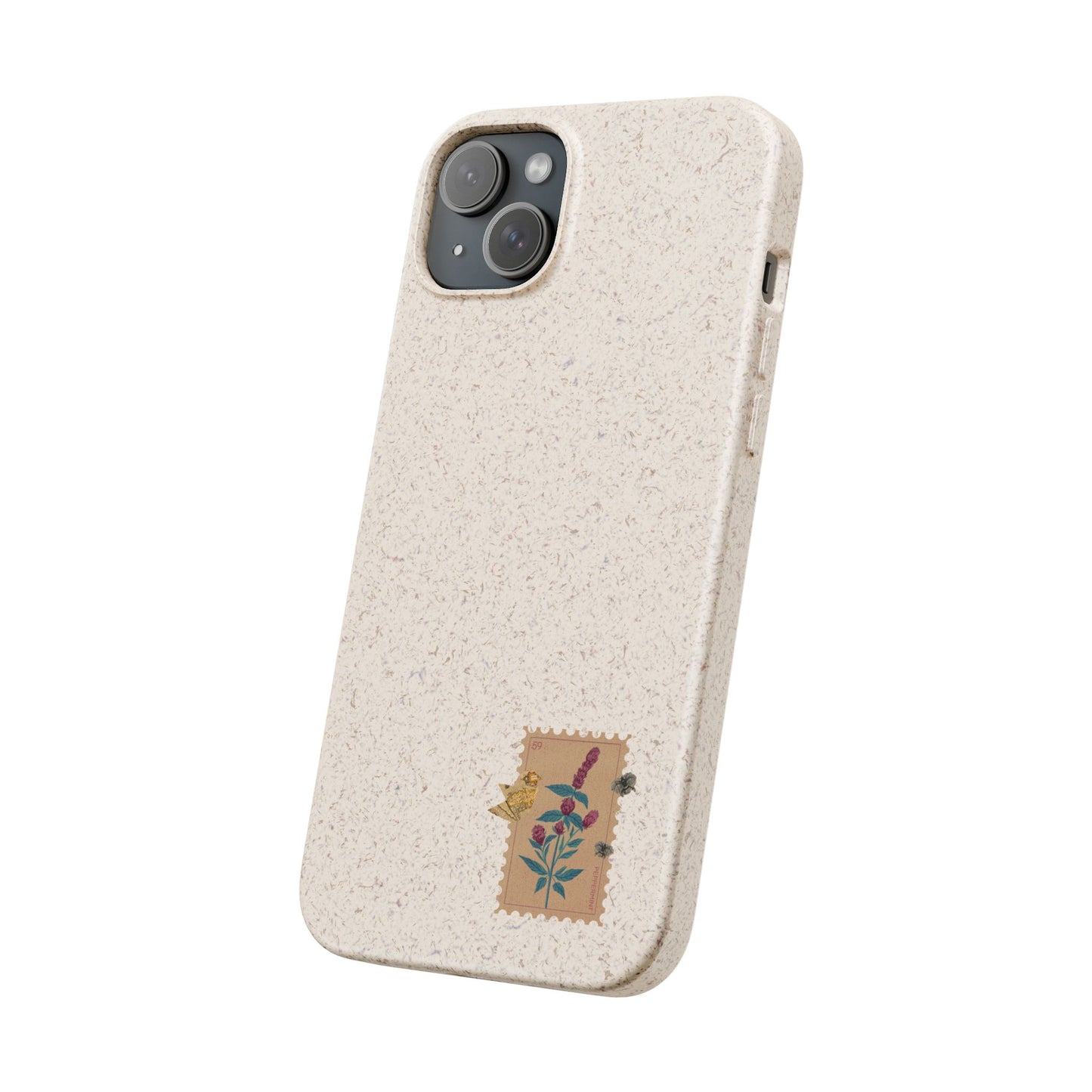 Timbre Menthe Poivrée Coque de Téléphone en Bambou Biodégradable