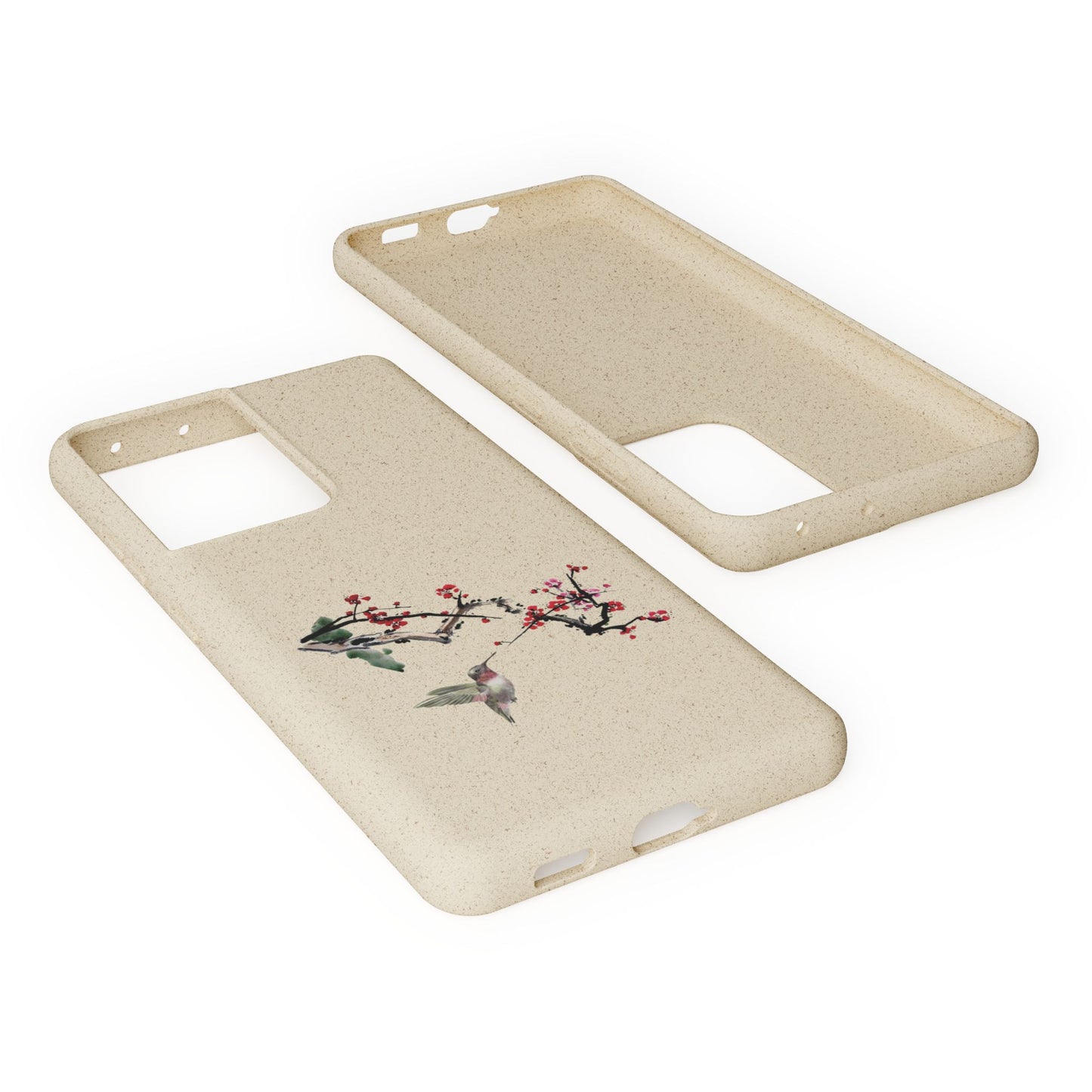 Plum Blossoms Biodegradable Bamboo Phone Case