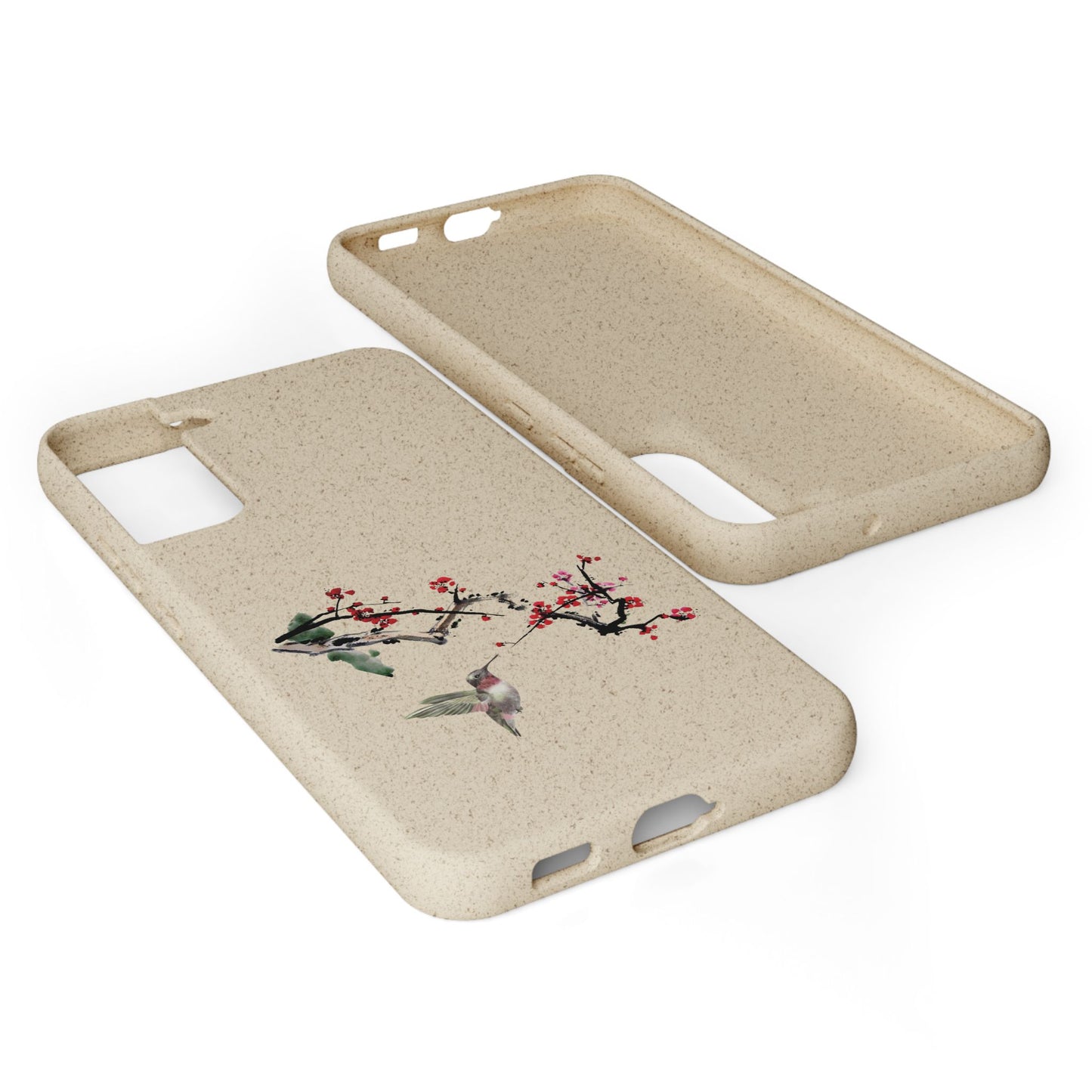 Plum Blossoms Biodegradable Bamboo Phone Case