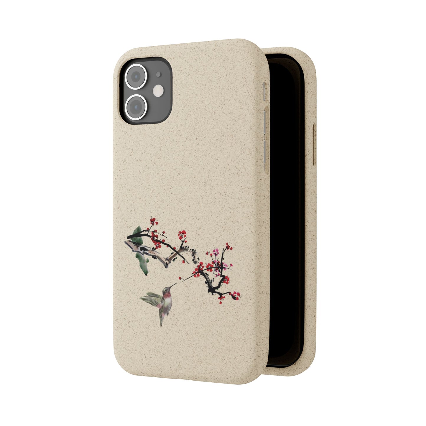 Plum Blossoms Biodegradable Bamboo Phone Case