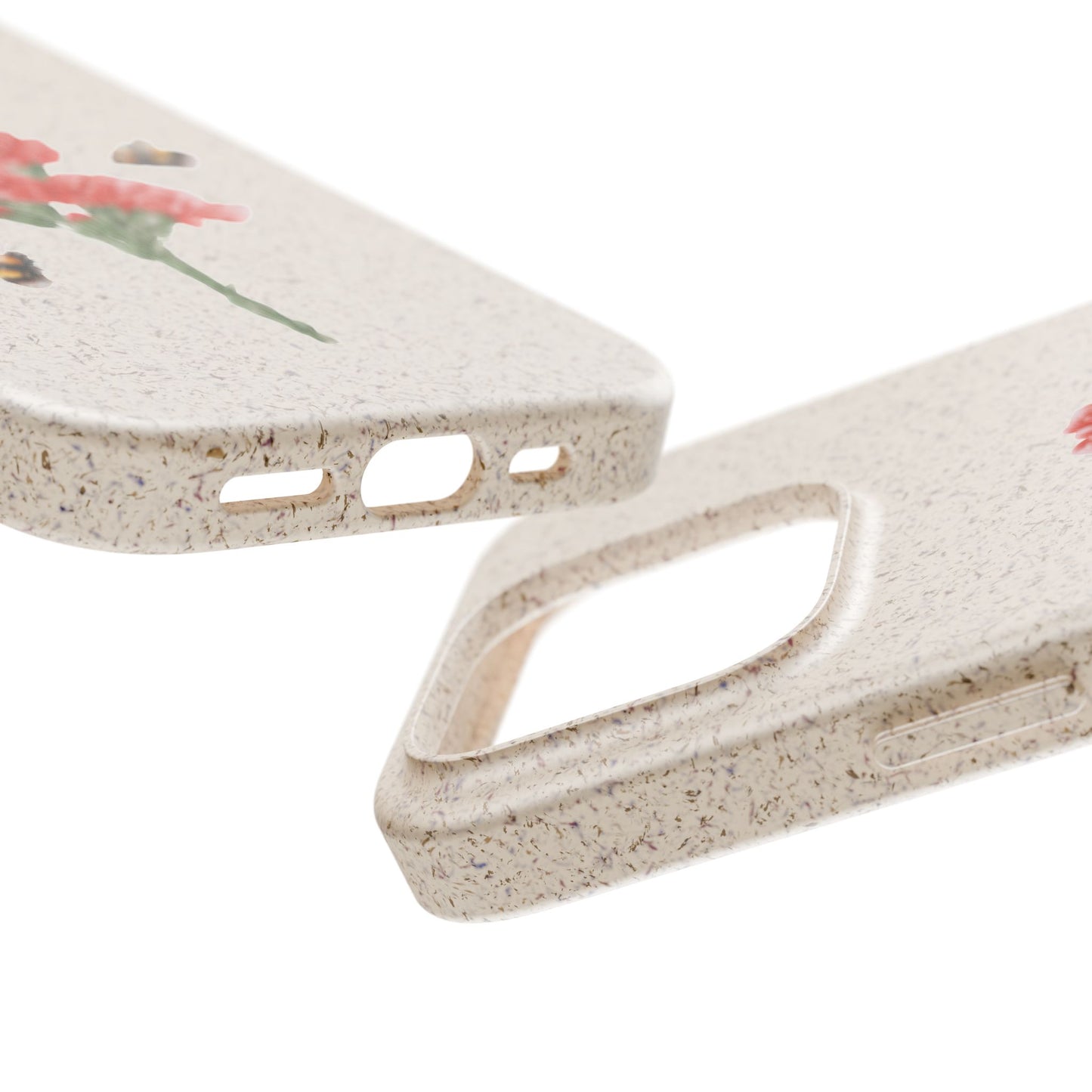 Red Carnations Biodegradable Bamboo Phone Case