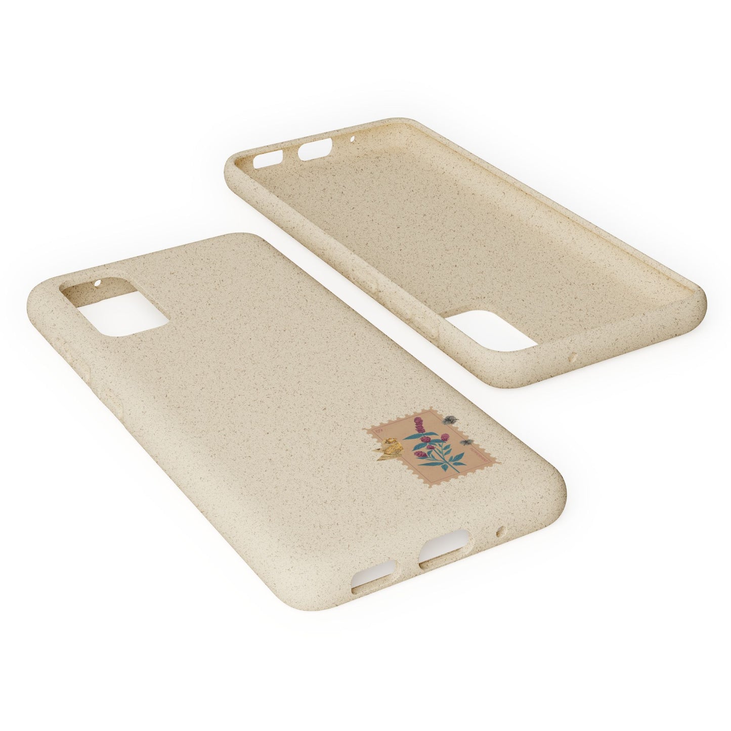 Timbre Menthe Poivrée Coque de Téléphone en Bambou Biodégradable