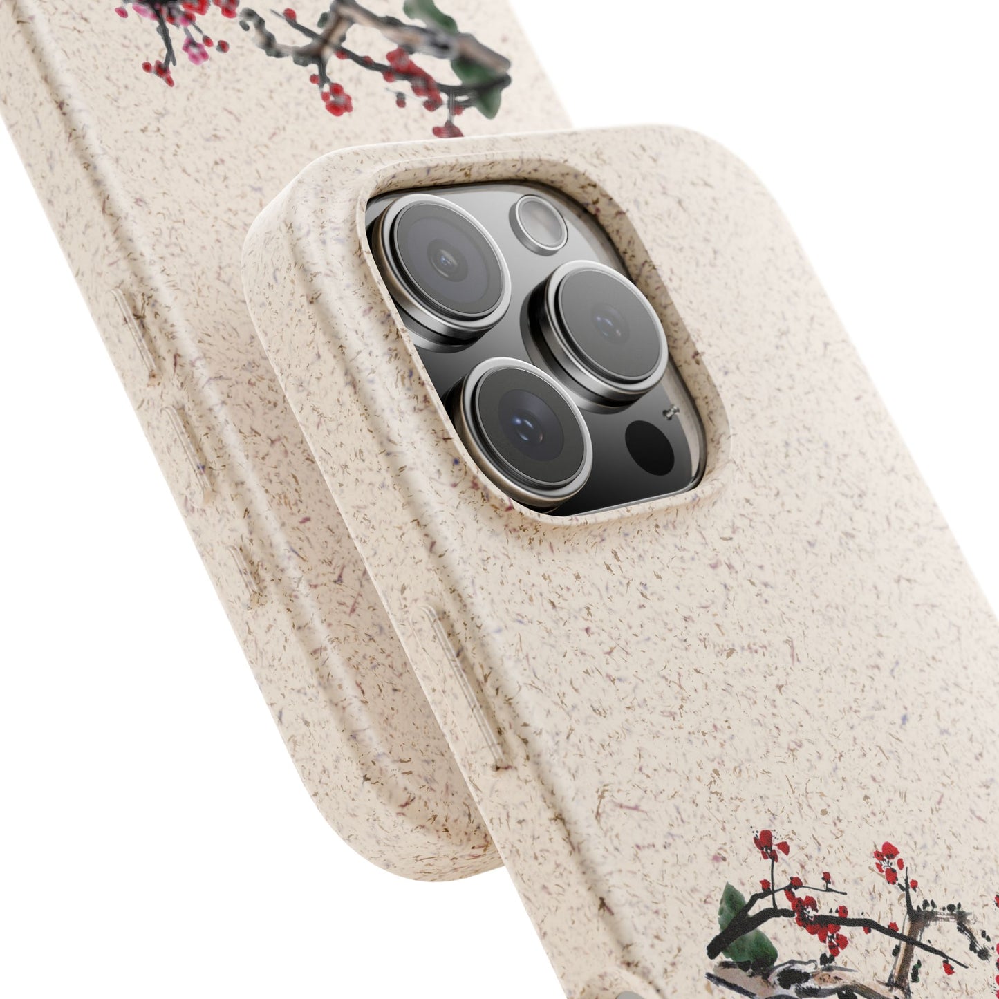 Plum Blossoms Biodegradable Bamboo Phone Case
