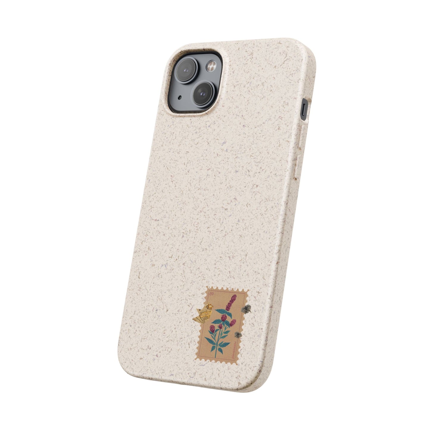 Timbre Menthe Poivrée Coque de Téléphone en Bambou Biodégradable