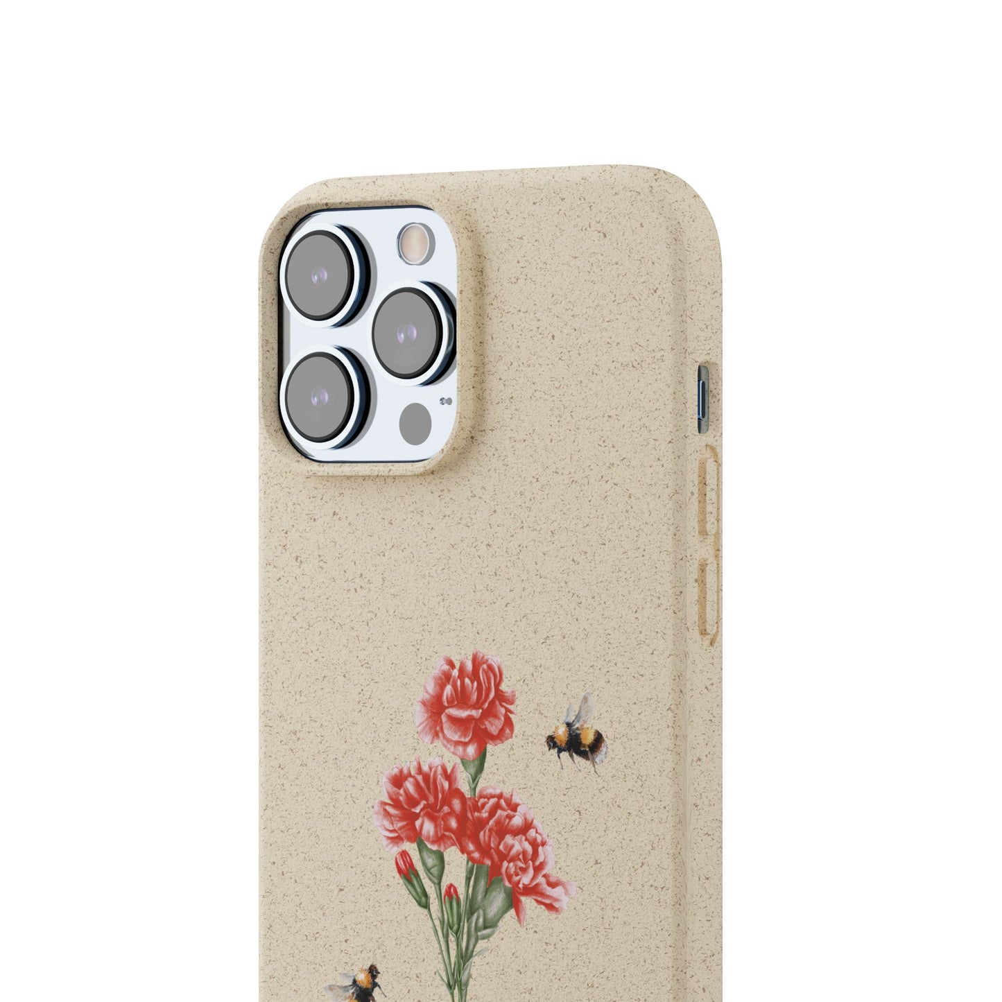 Red Carnations Biodegradable Bamboo Phone Case