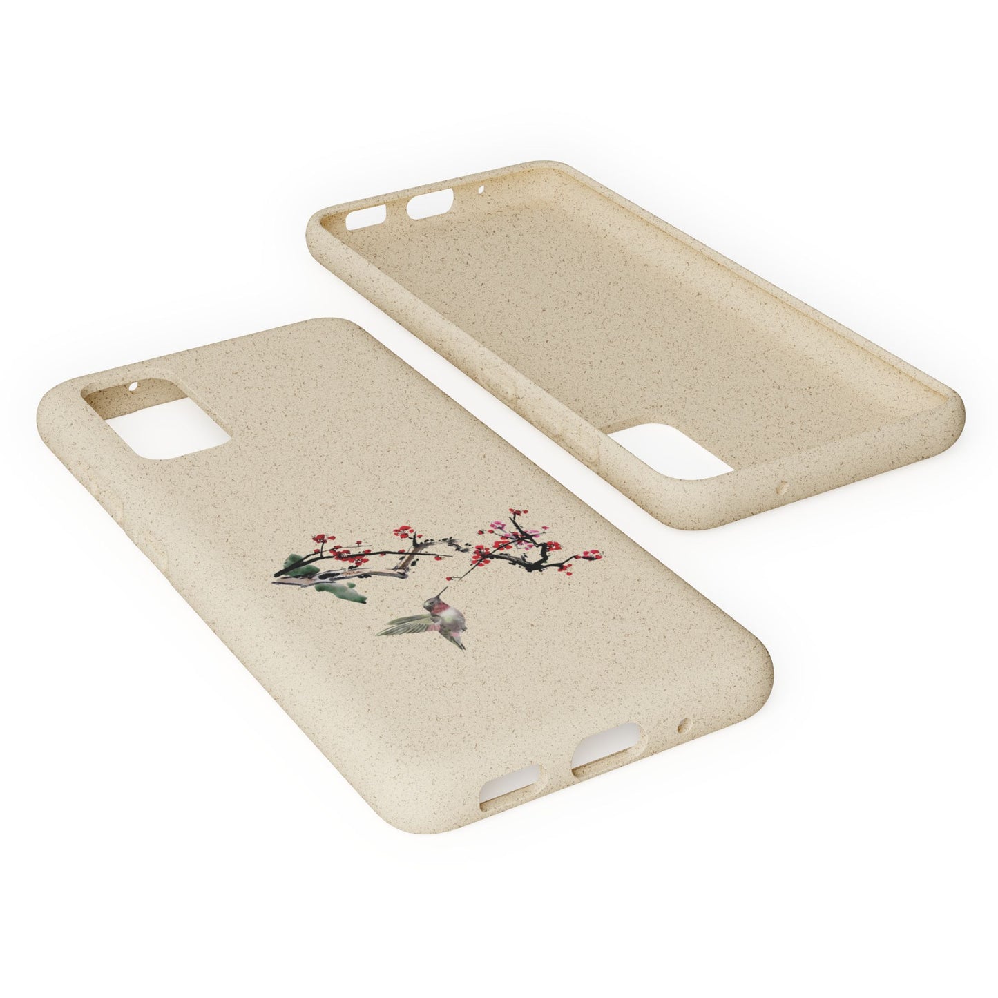 Plum Blossoms Biodegradable Bamboo Phone Case