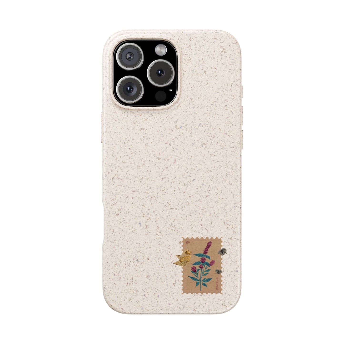 Timbre Menthe Poivrée Coque de Téléphone en Bambou Biodégradable
