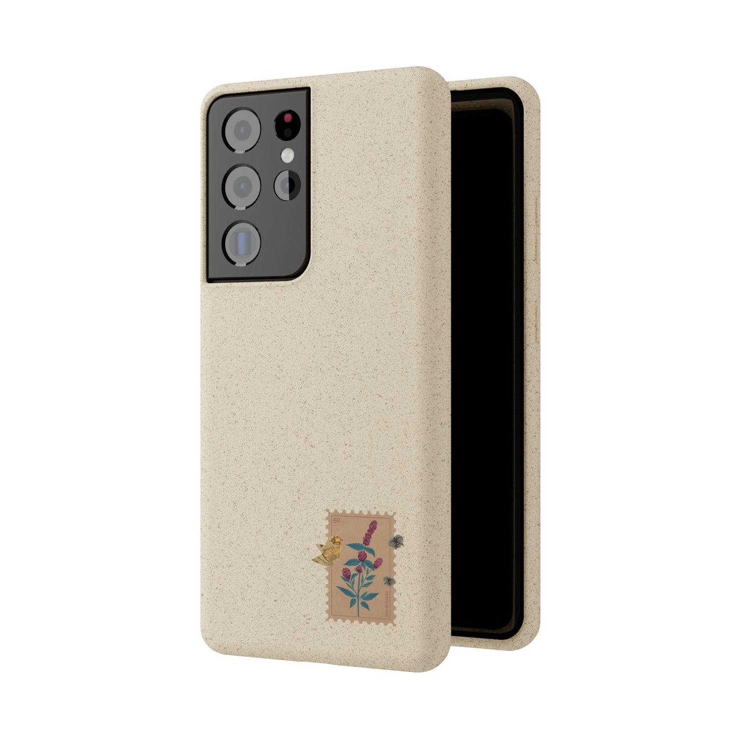 Timbre Menthe Poivrée Coque de Téléphone en Bambou Biodégradable