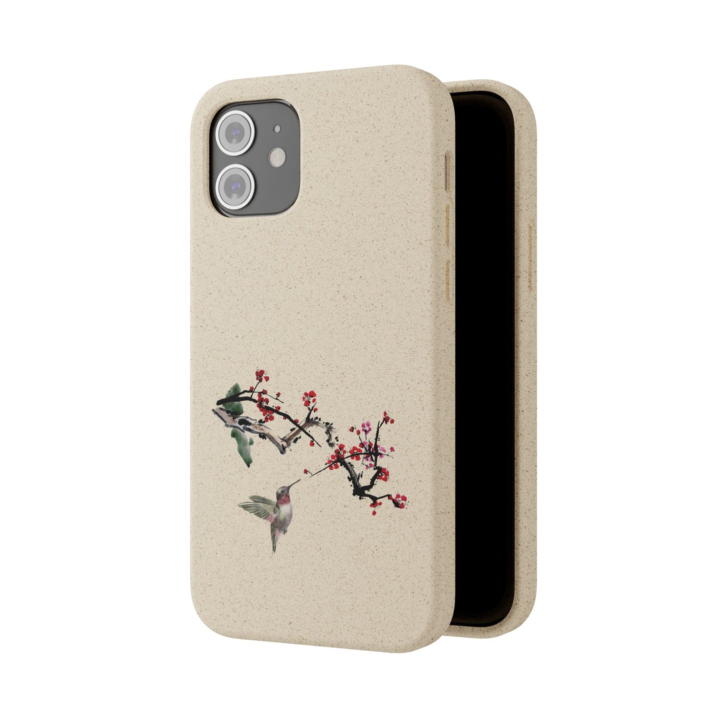 Plum Blossoms Biodegradable Bamboo Phone Case