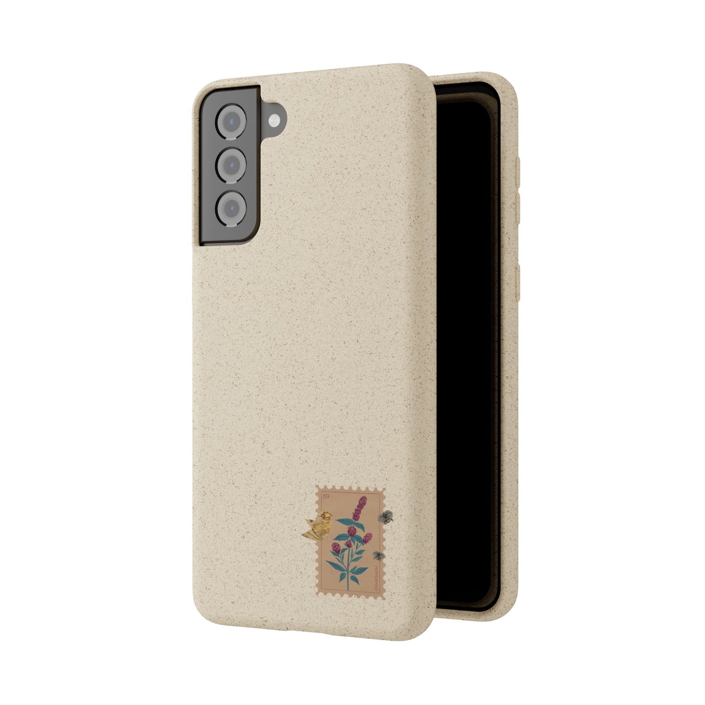 Timbre Menthe Poivrée Coque de Téléphone en Bambou Biodégradable