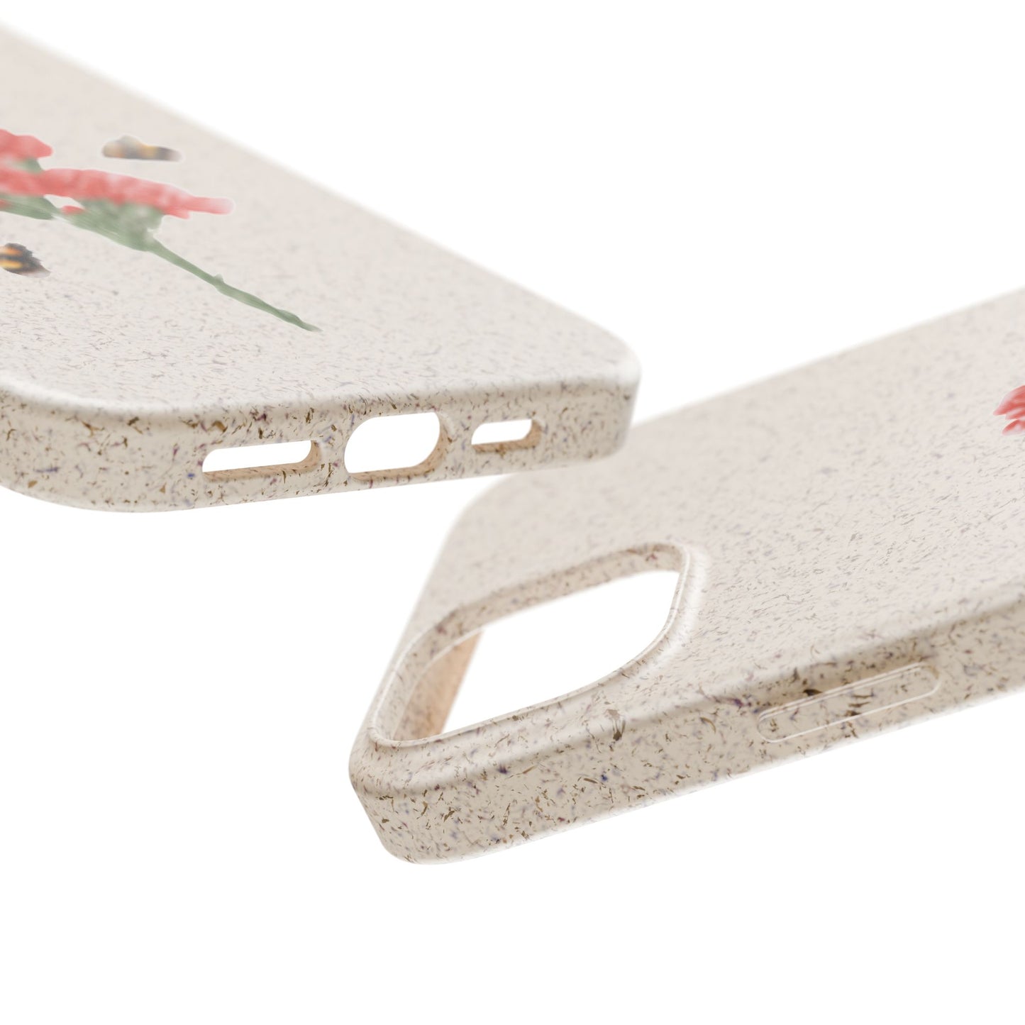 Red Carnations Biodegradable Bamboo Phone Case