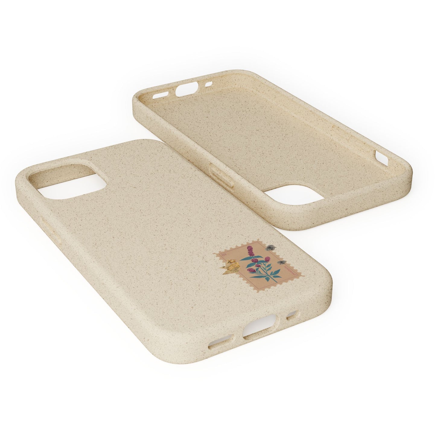 Timbre Menthe Poivrée Coque de Téléphone en Bambou Biodégradable