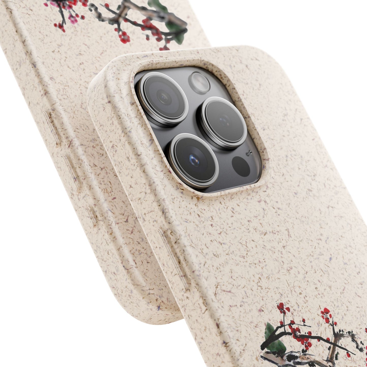 Plum Blossoms Biodegradable Bamboo Phone Case