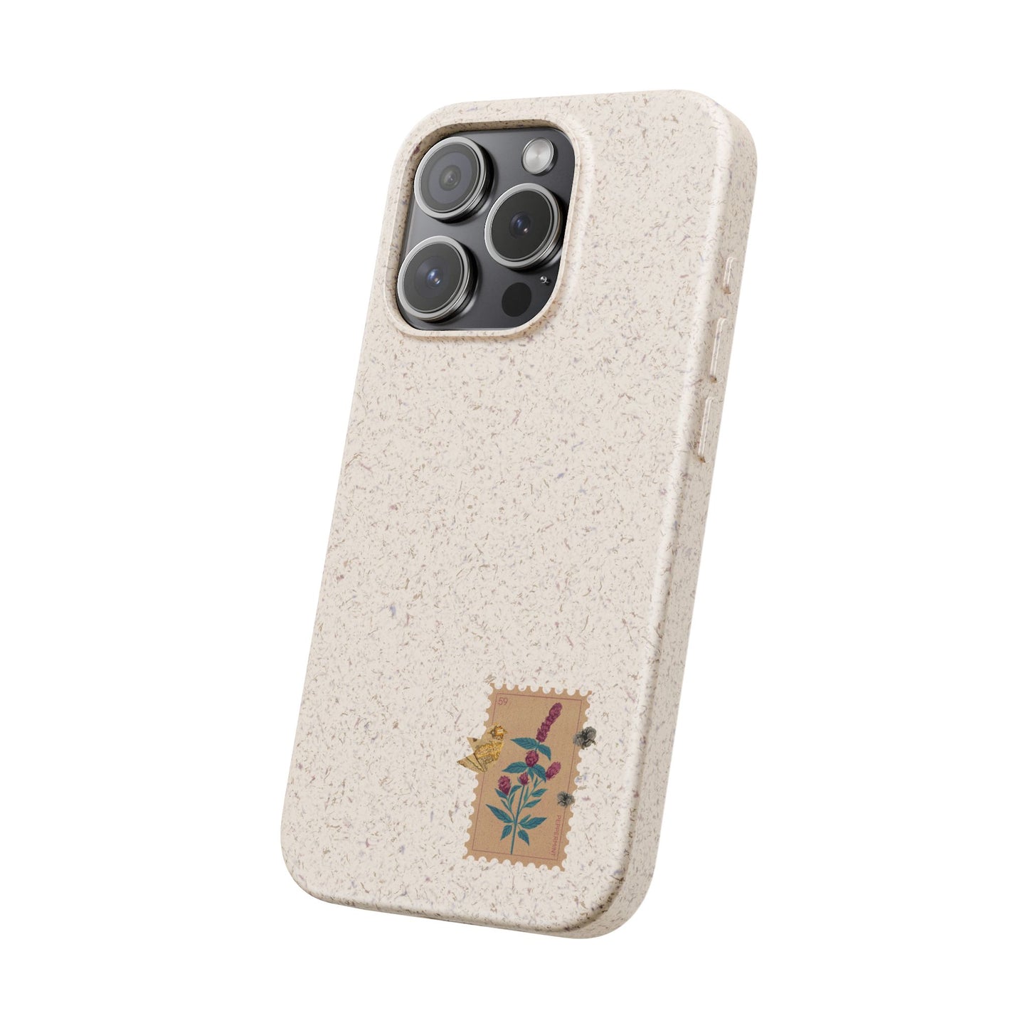 Timbre Menthe Poivrée Coque de Téléphone en Bambou Biodégradable