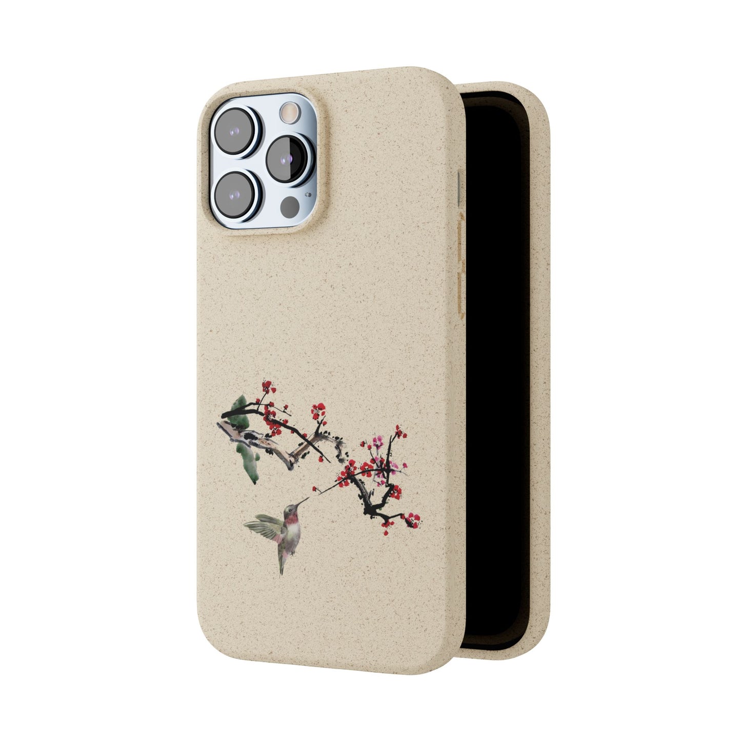Plum Blossoms Biodegradable Bamboo Phone Case