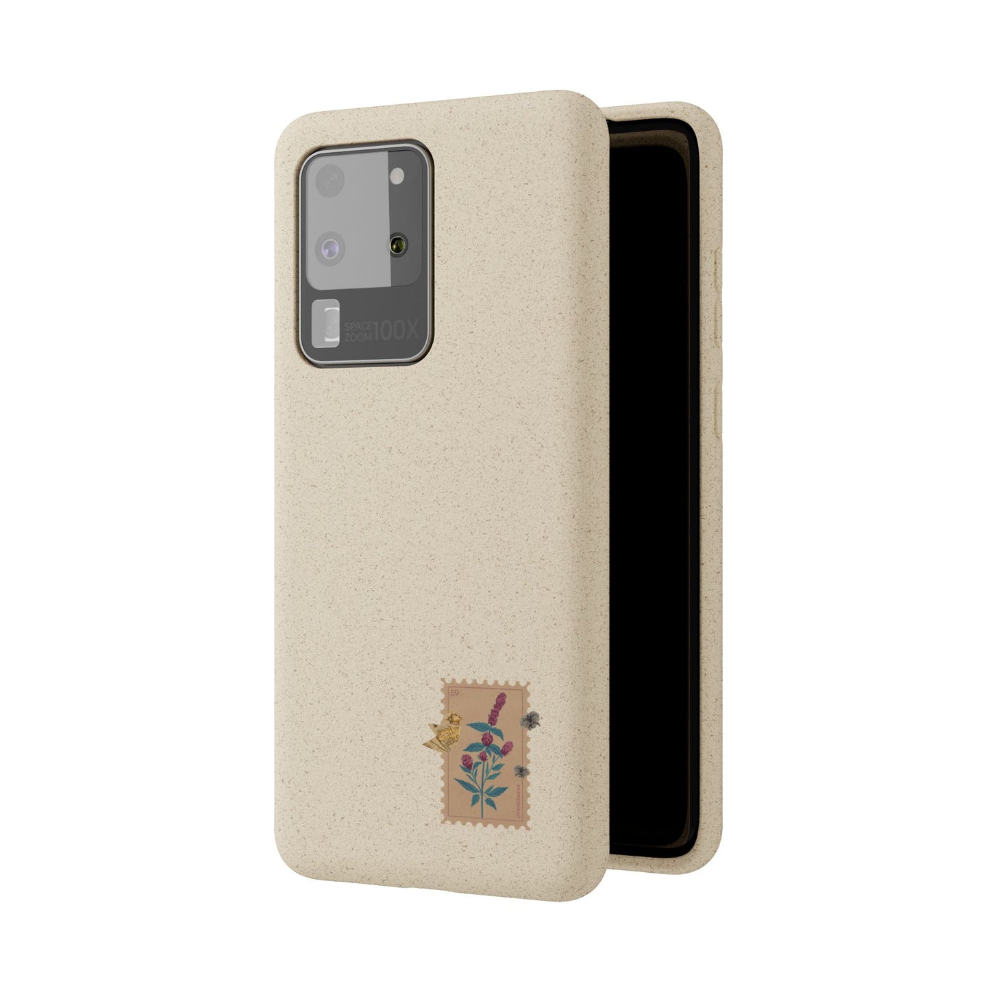 Timbre Menthe Poivrée Coque de Téléphone en Bambou Biodégradable