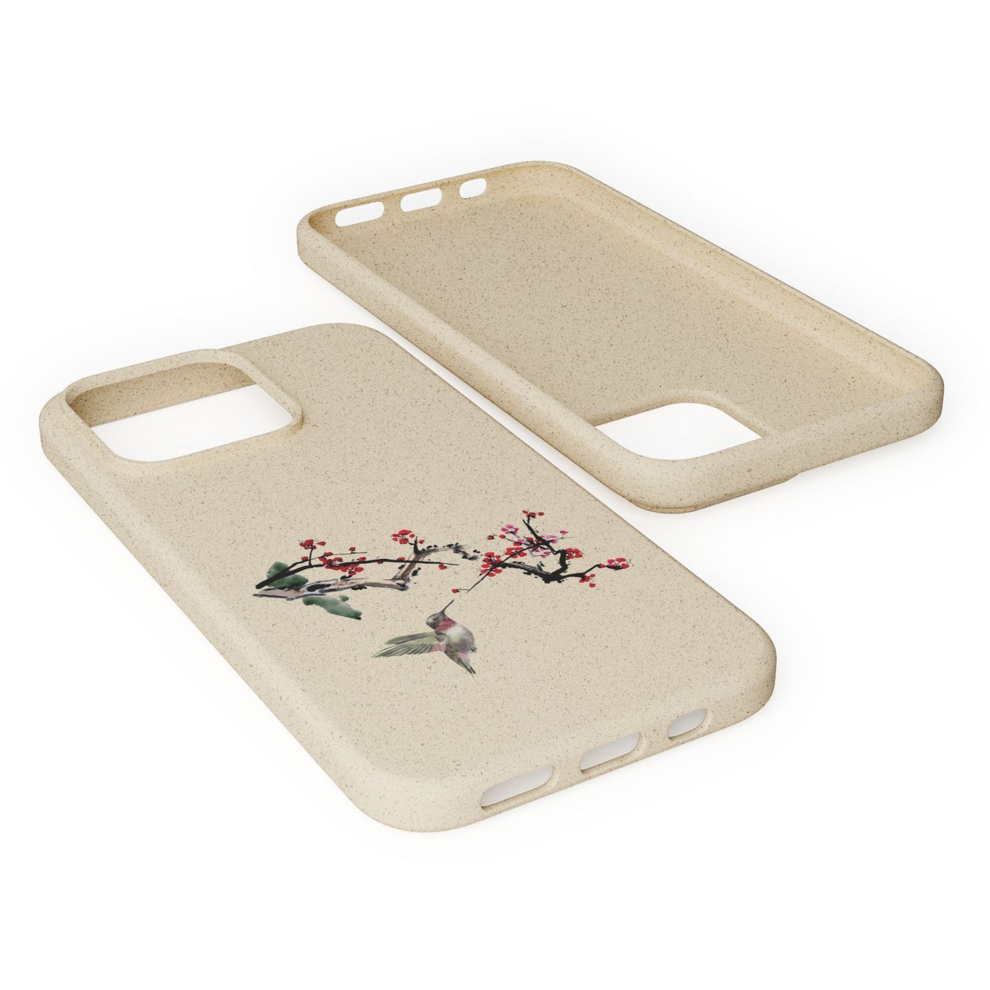 Plum Blossoms Biodegradable Bamboo Phone Case