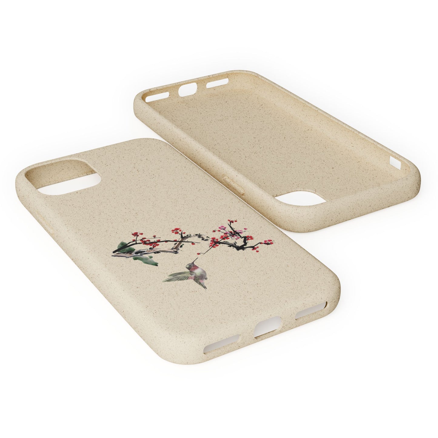 Plum Blossoms Biodegradable Bamboo Phone Case