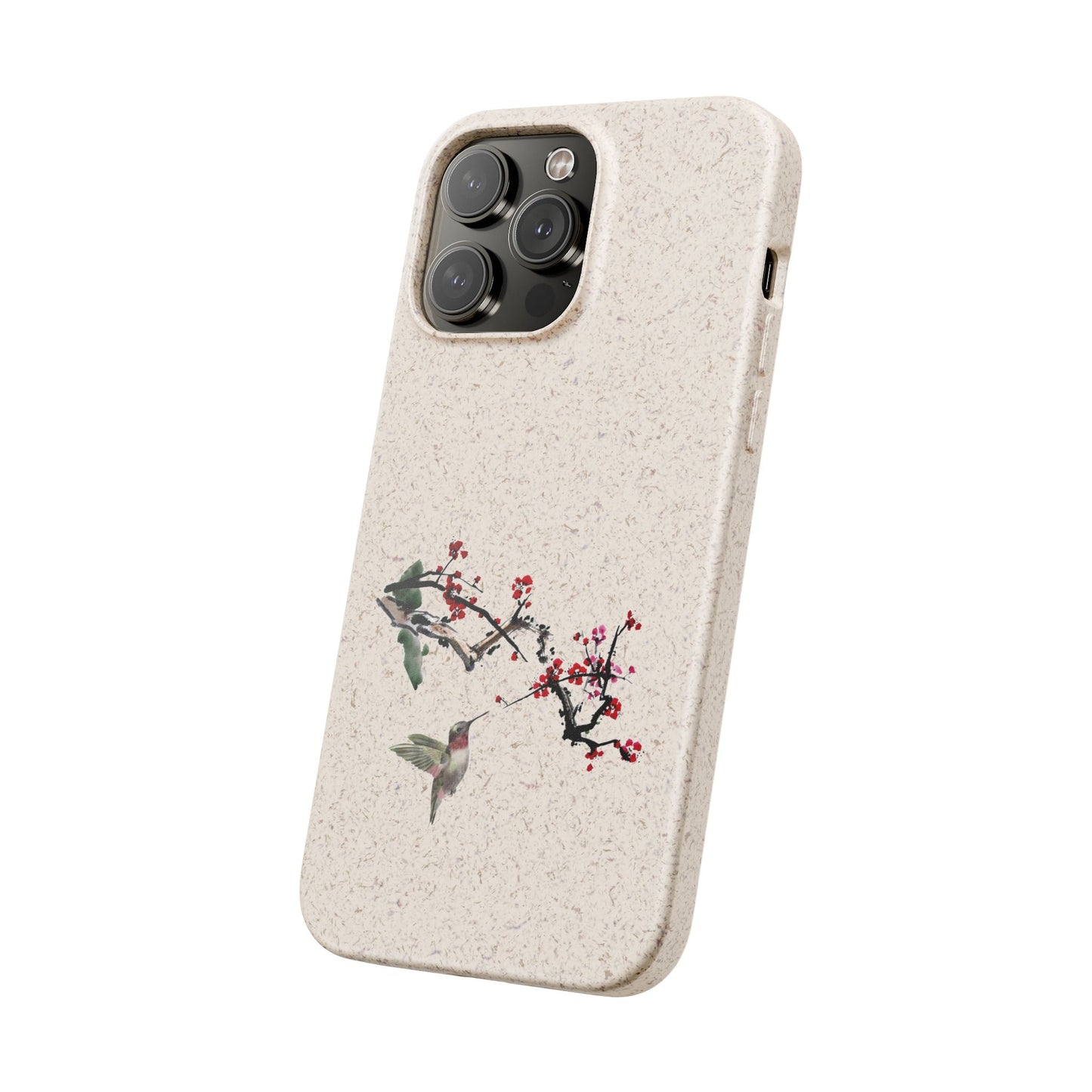 Plum Blossoms Biodegradable Bamboo Phone Case