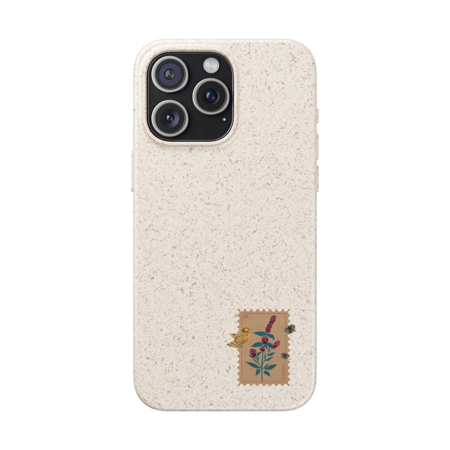 Timbre Menthe Poivrée Coque de Téléphone en Bambou Biodégradable