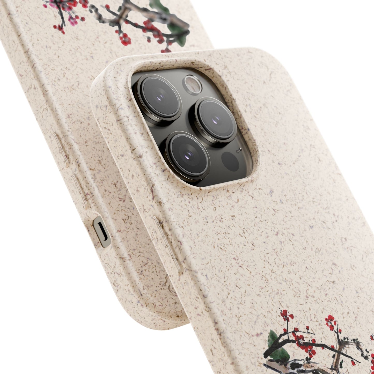 Plum Blossoms Biodegradable Bamboo Phone Case
