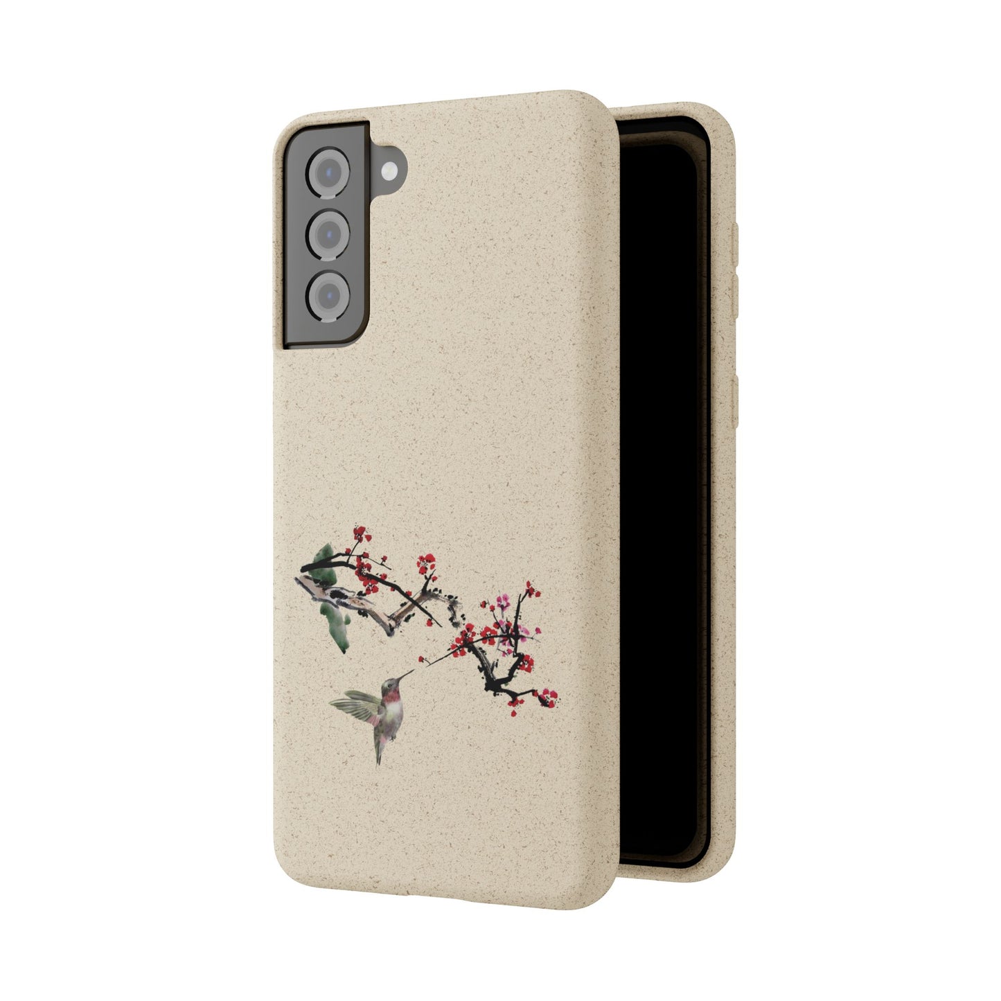 Plum Blossoms Biodegradable Bamboo Phone Case