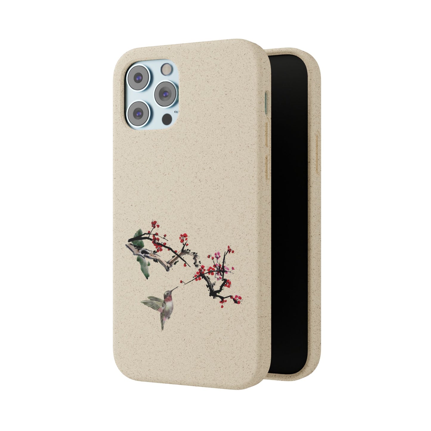 Plum Blossoms Biodegradable Bamboo Phone Case