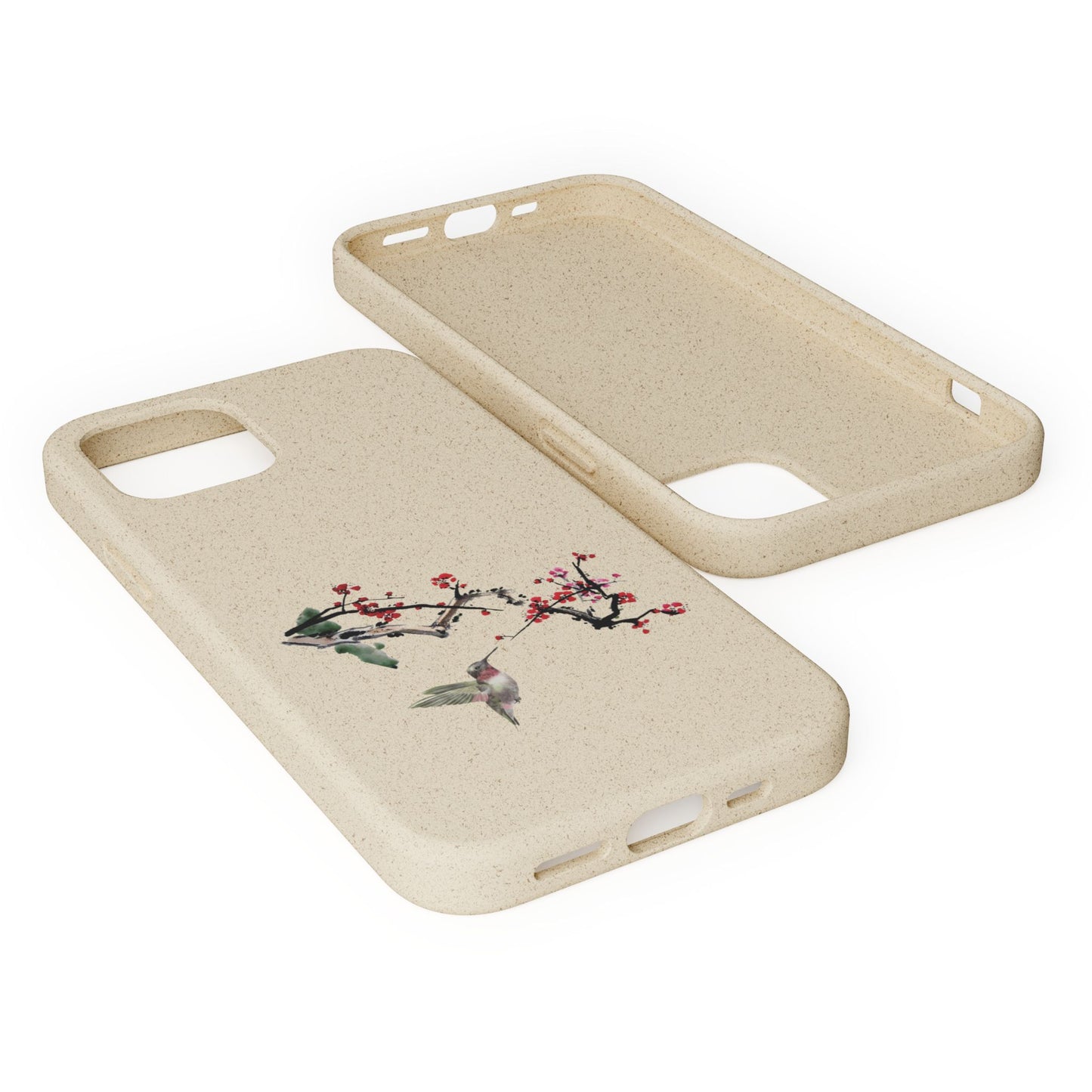 Plum Blossoms Biodegradable Bamboo Phone Case