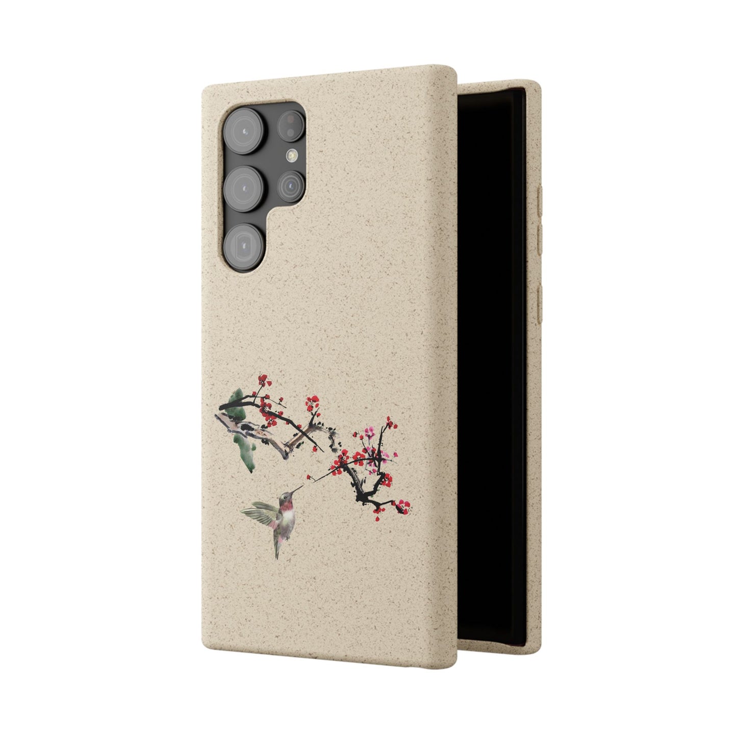 Plum Blossoms Biodegradable Bamboo Phone Case