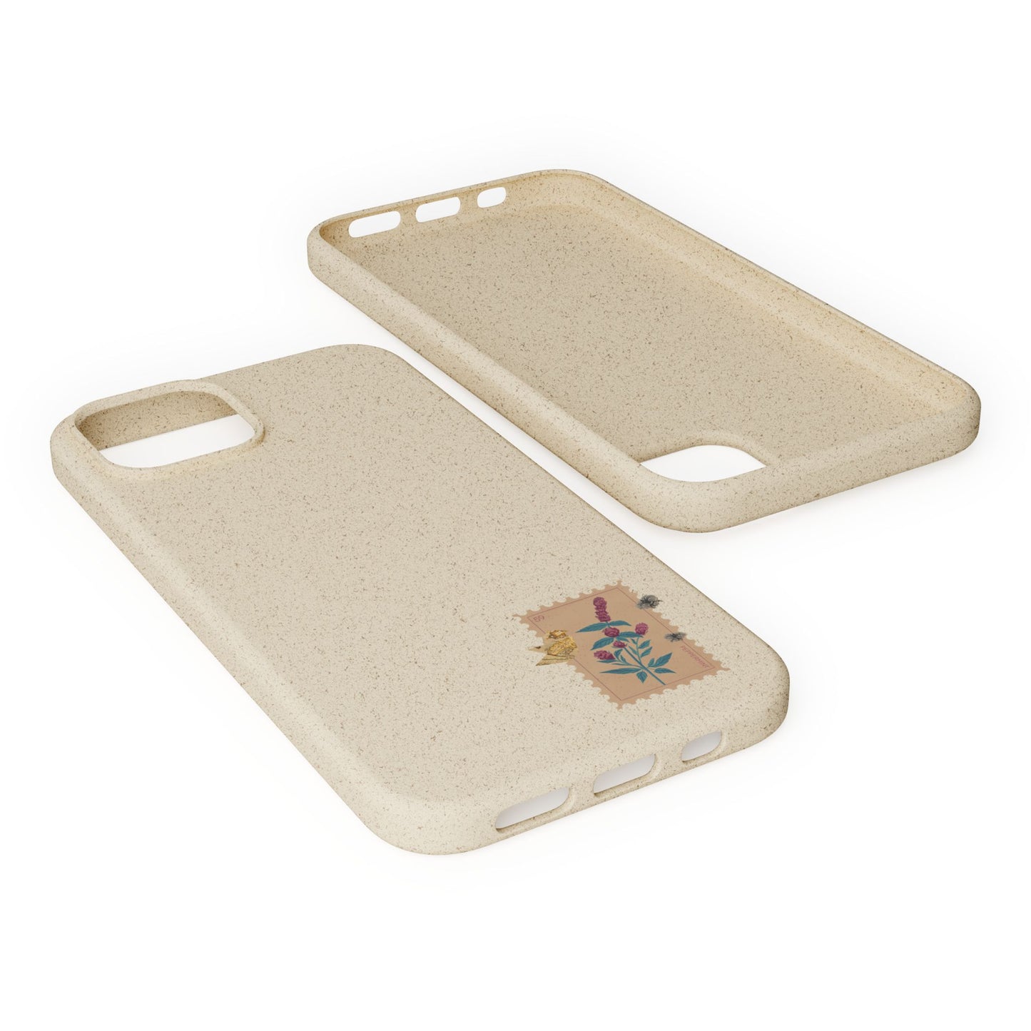Timbre Menthe Poivrée Coque de Téléphone en Bambou Biodégradable