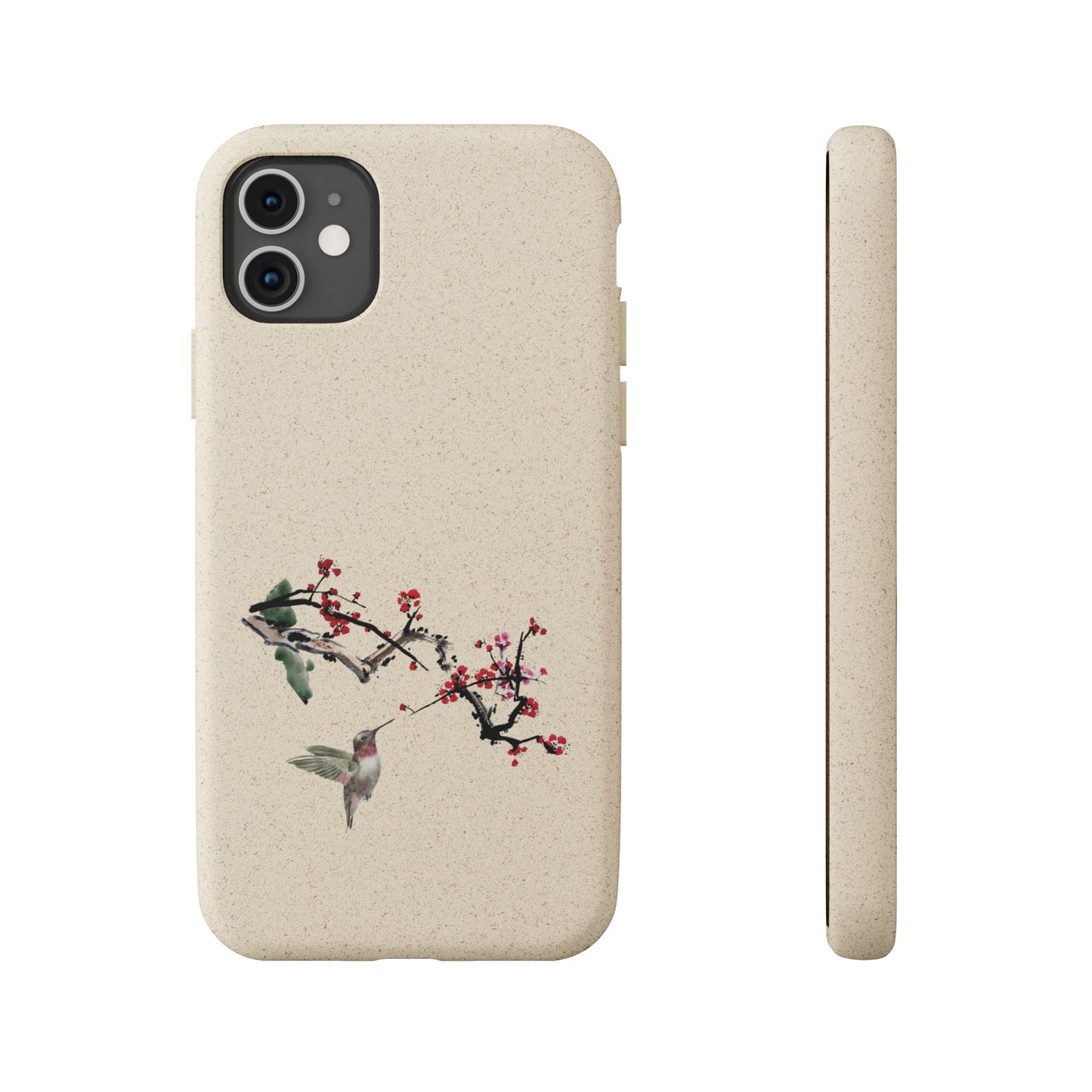 Plum Blossoms Biodegradable Bamboo Phone Case