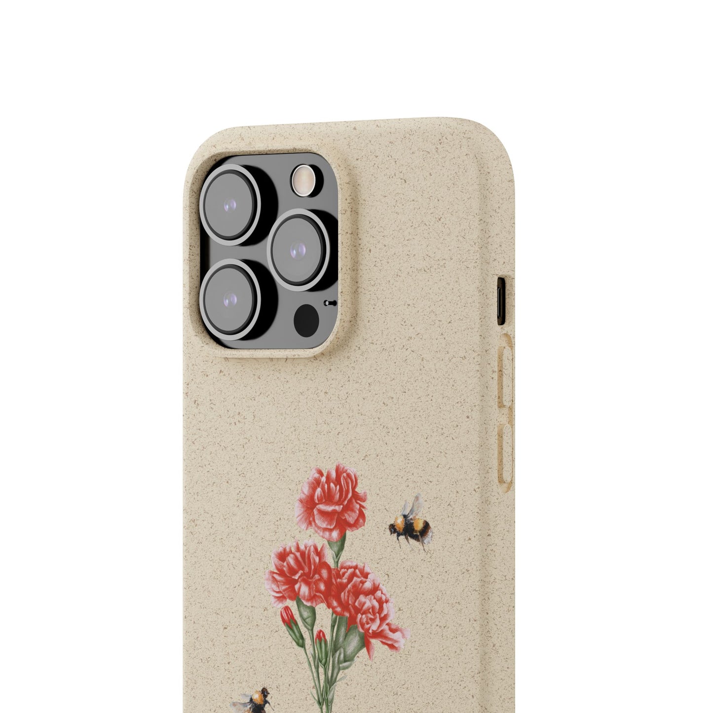Red Carnations Biodegradable Bamboo Phone Case
