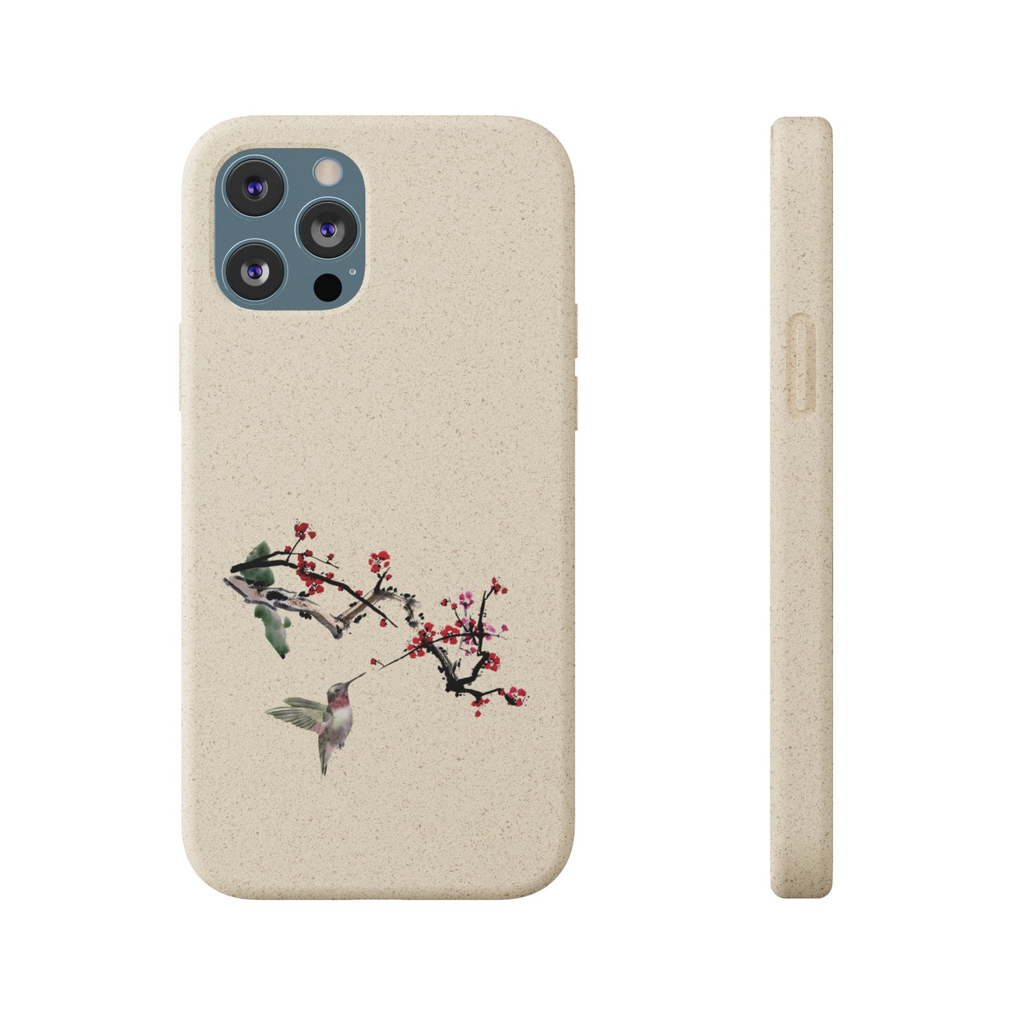 Plum Blossoms Biodegradable Bamboo Phone Case