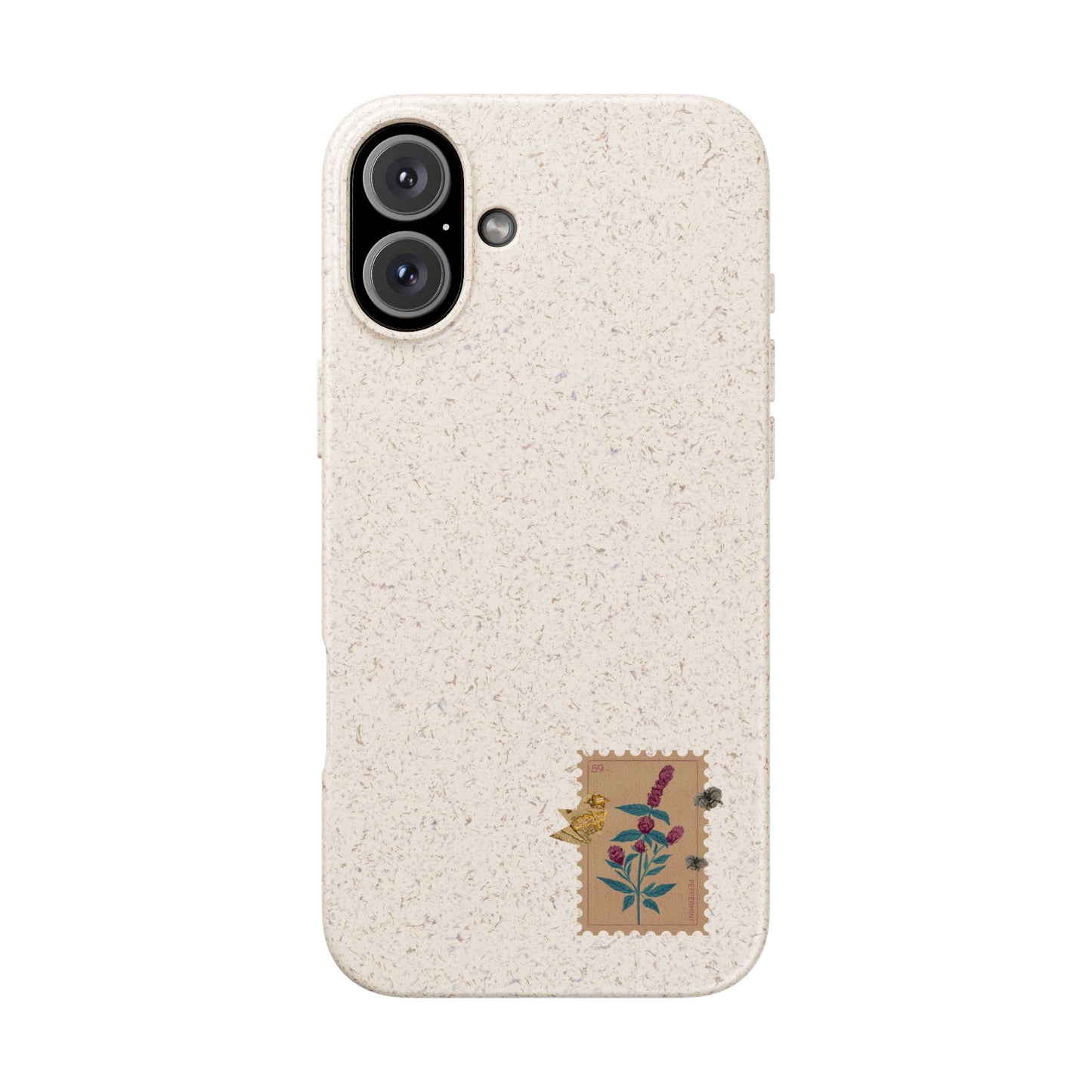 Timbre Menthe Poivrée Coque de Téléphone en Bambou Biodégradable