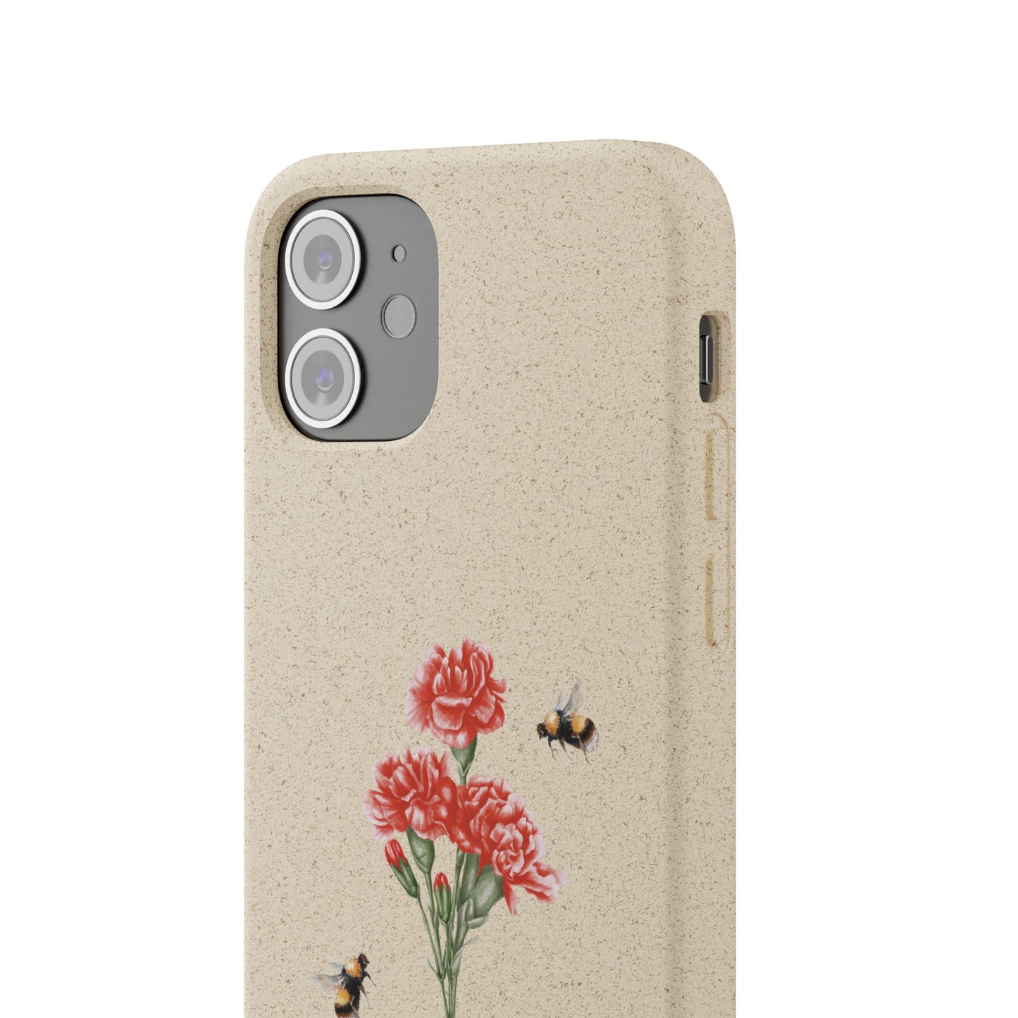 Red Carnations Biodegradable Bamboo Phone Case